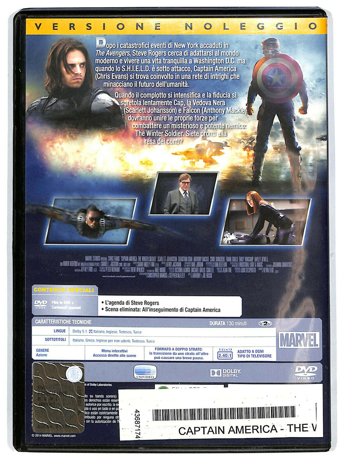 EBOND Captain America: The Winter Soldier Ex Noleggio DVD DB756110