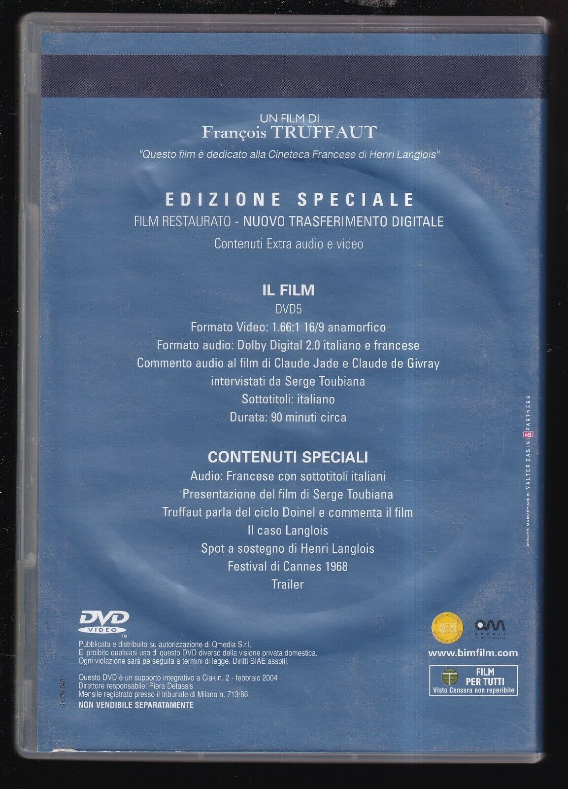 EBOND Baci Rubati - Restaurato Contenuti Extra Editoriale DVD DB756829