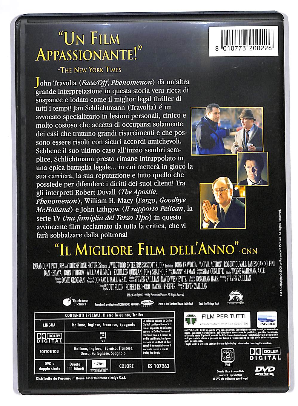 EBOND A Civil Action NOLEGGIO DVD DB757313