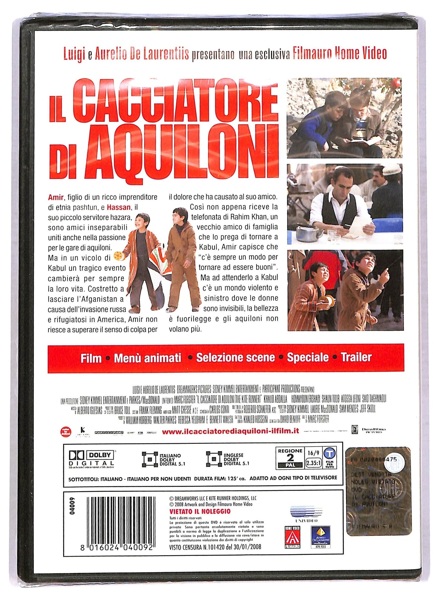 EBOND Il cacciatore di aquiloni NOLEGGIO DVD DB757333