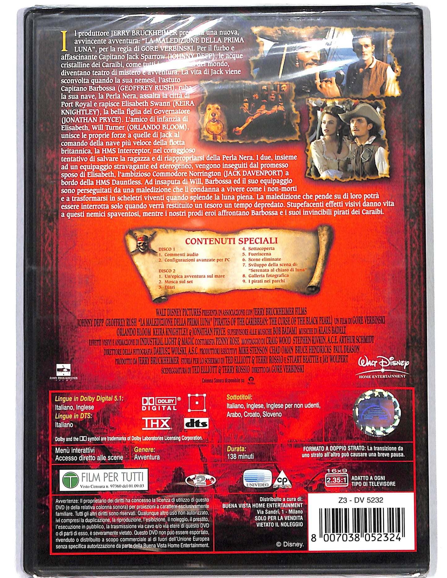 EBOND Pirati dei Caraibi La maledizione della prima luna DVD DB758917