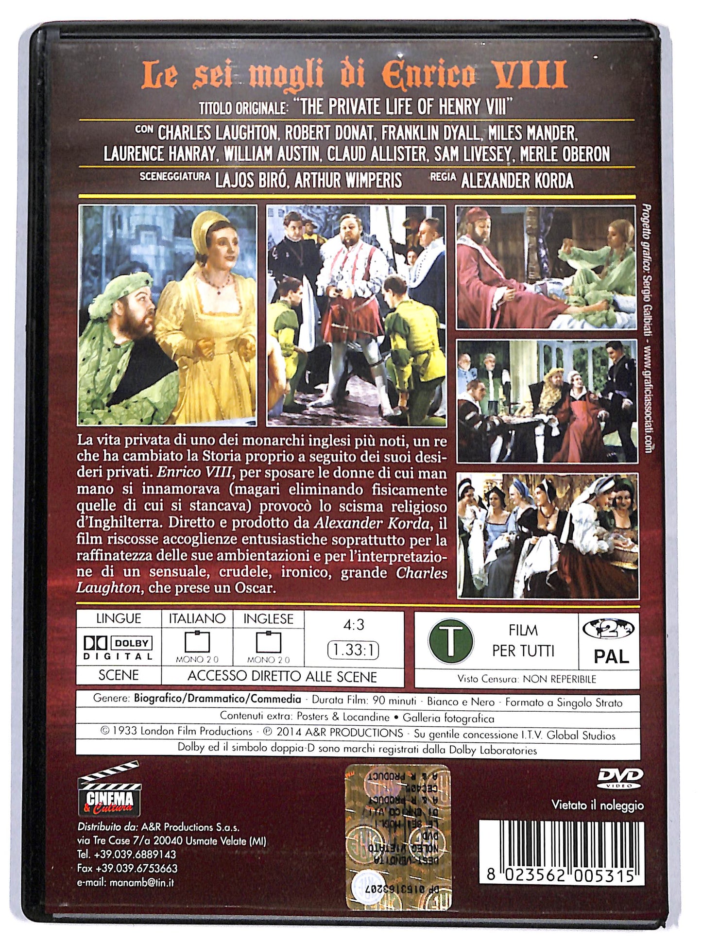 EBOND Le sei mogli di Enrico VIII DVD DB758944