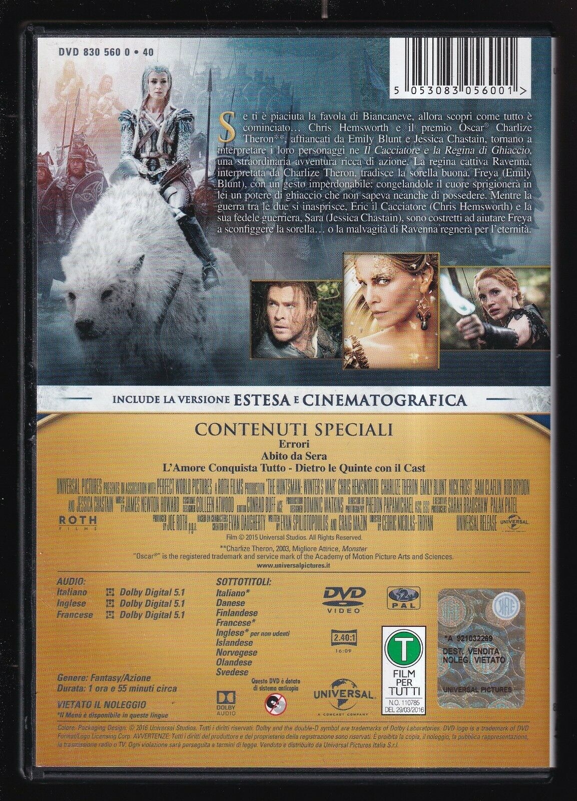EBOND Il Cacciatore e La Regina Di Ghiaccio Ex Noleggio DVD DB759319