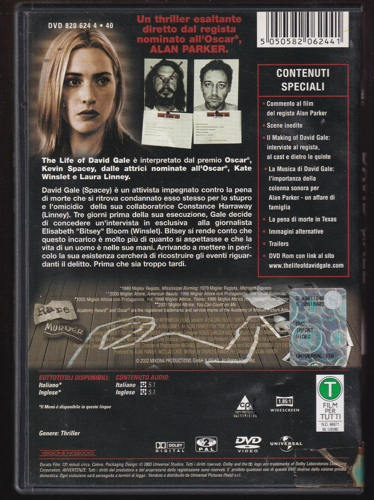 EBOND The Life Of David Gale Ex Noleggio DVD DB759347