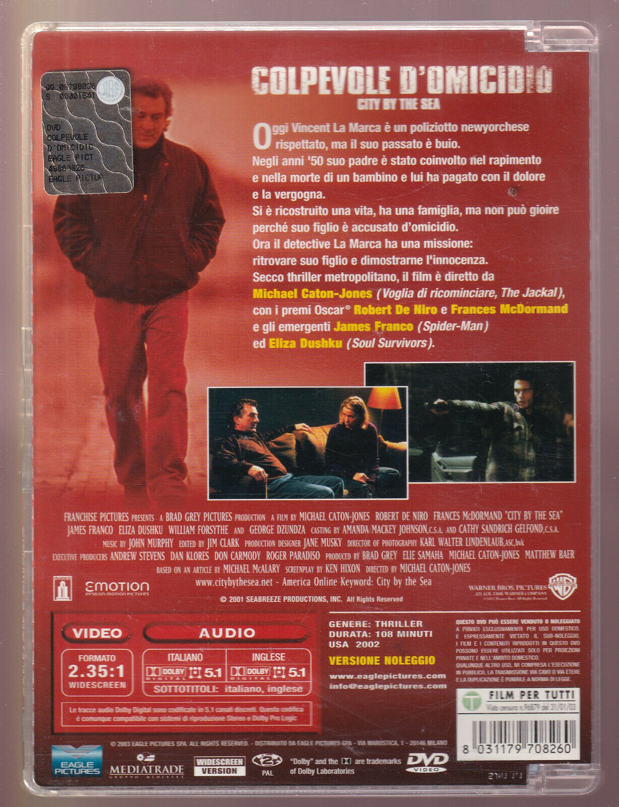 EBOND Colpevole D'omicidio Sjb NOLEGGIO DVD DB760137