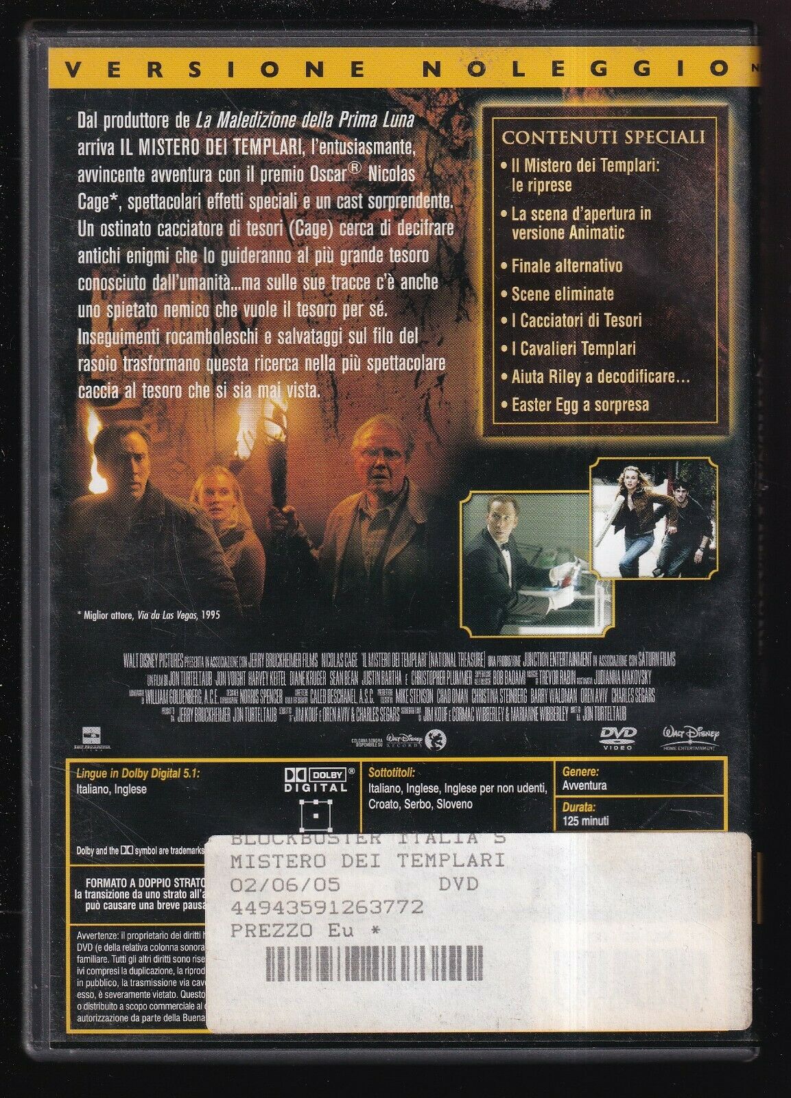 EBOND Il Mistero Dei Templari Ex Noleggio DVD DB760642