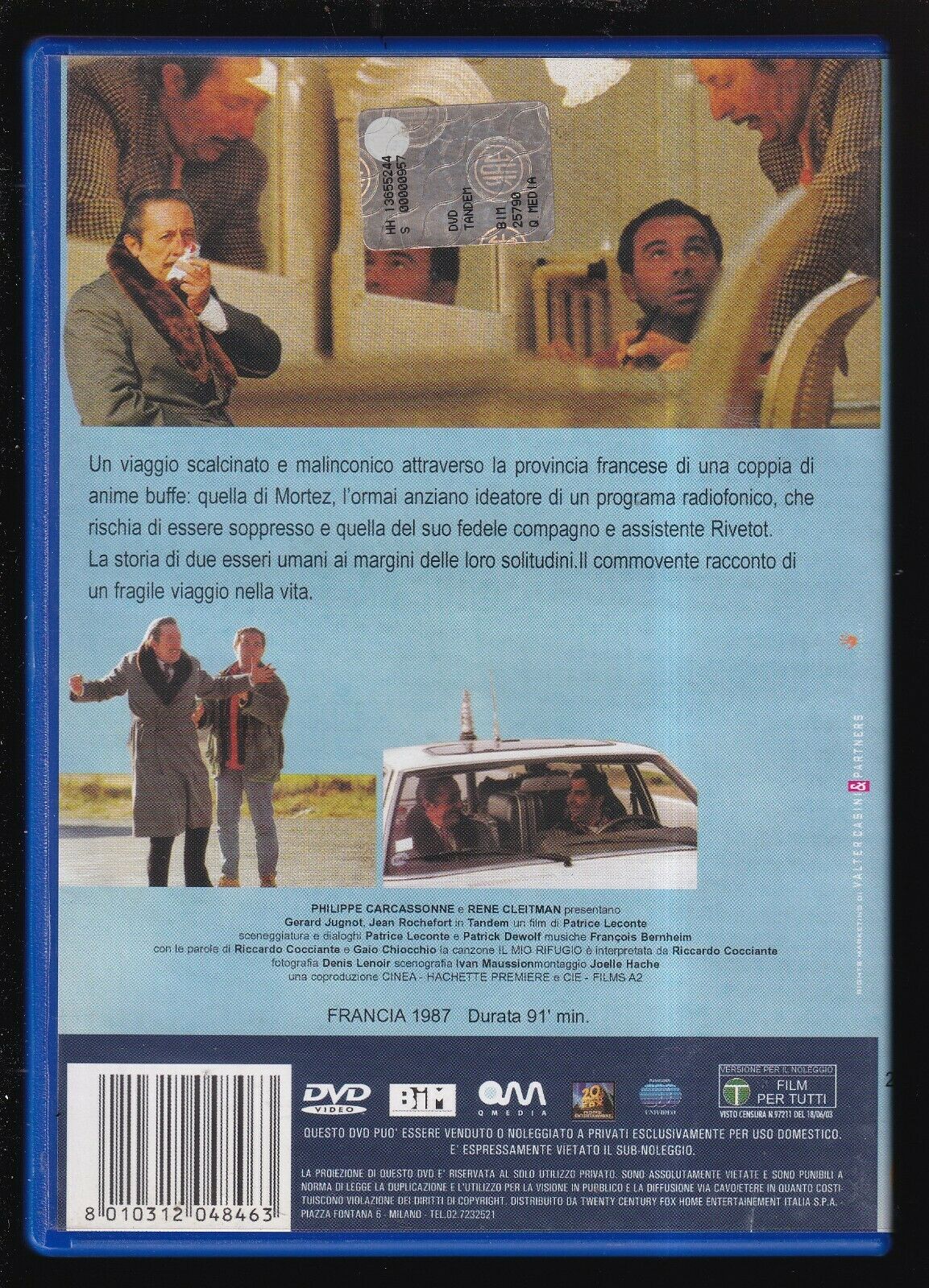 EBOND Tandem (1987) Di Patrice Leconte Ex Noleggio DVD DB761136
