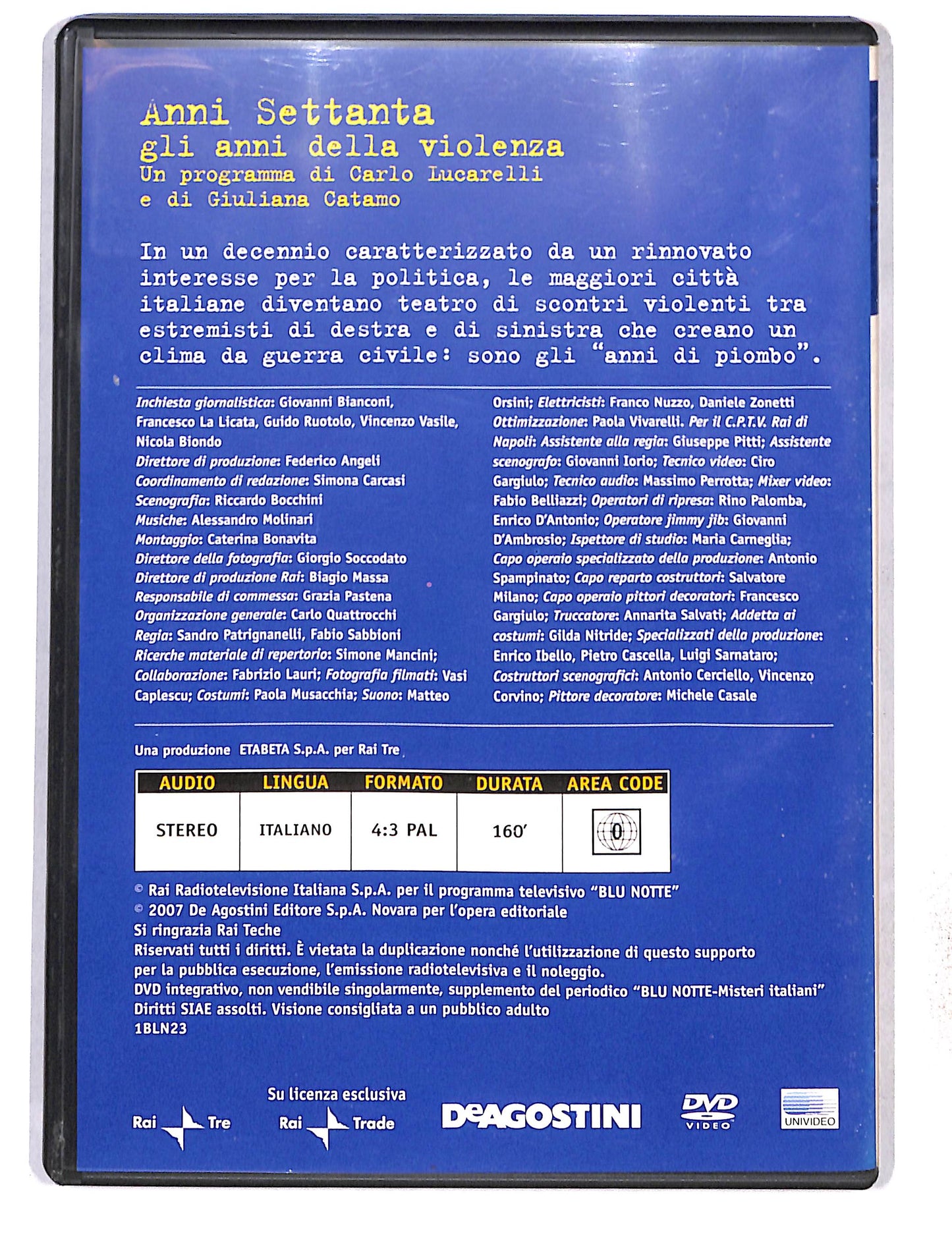 EBOND Blu Notte Vol.23 Anni Settanta gli anni della violenza DVD DB761413