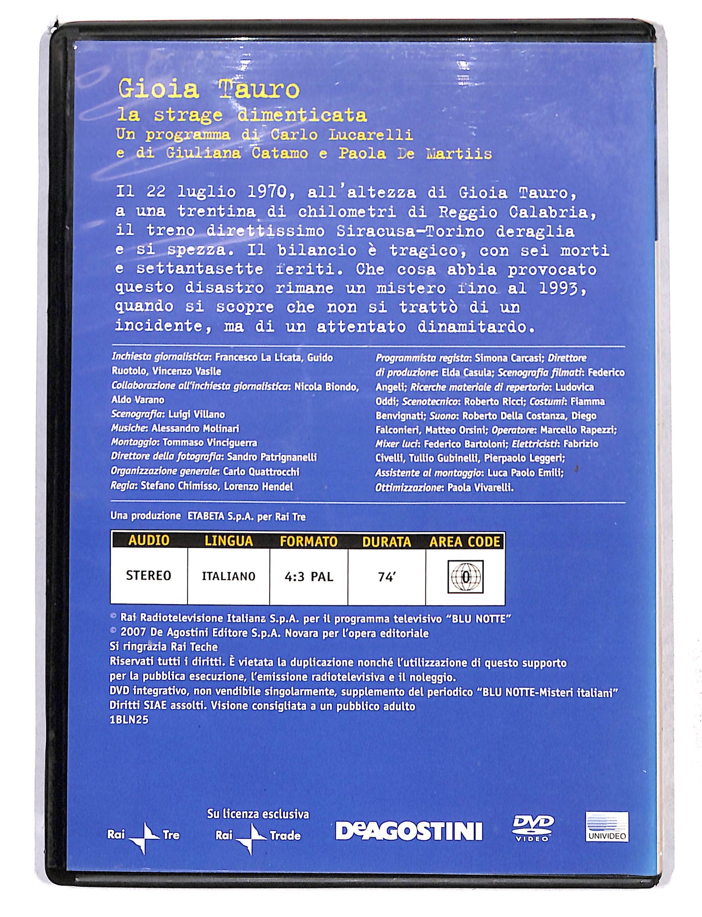 EBOND Blu Notte Vol.25 Gioia Tauro la strage dimenticata DVD DB761415