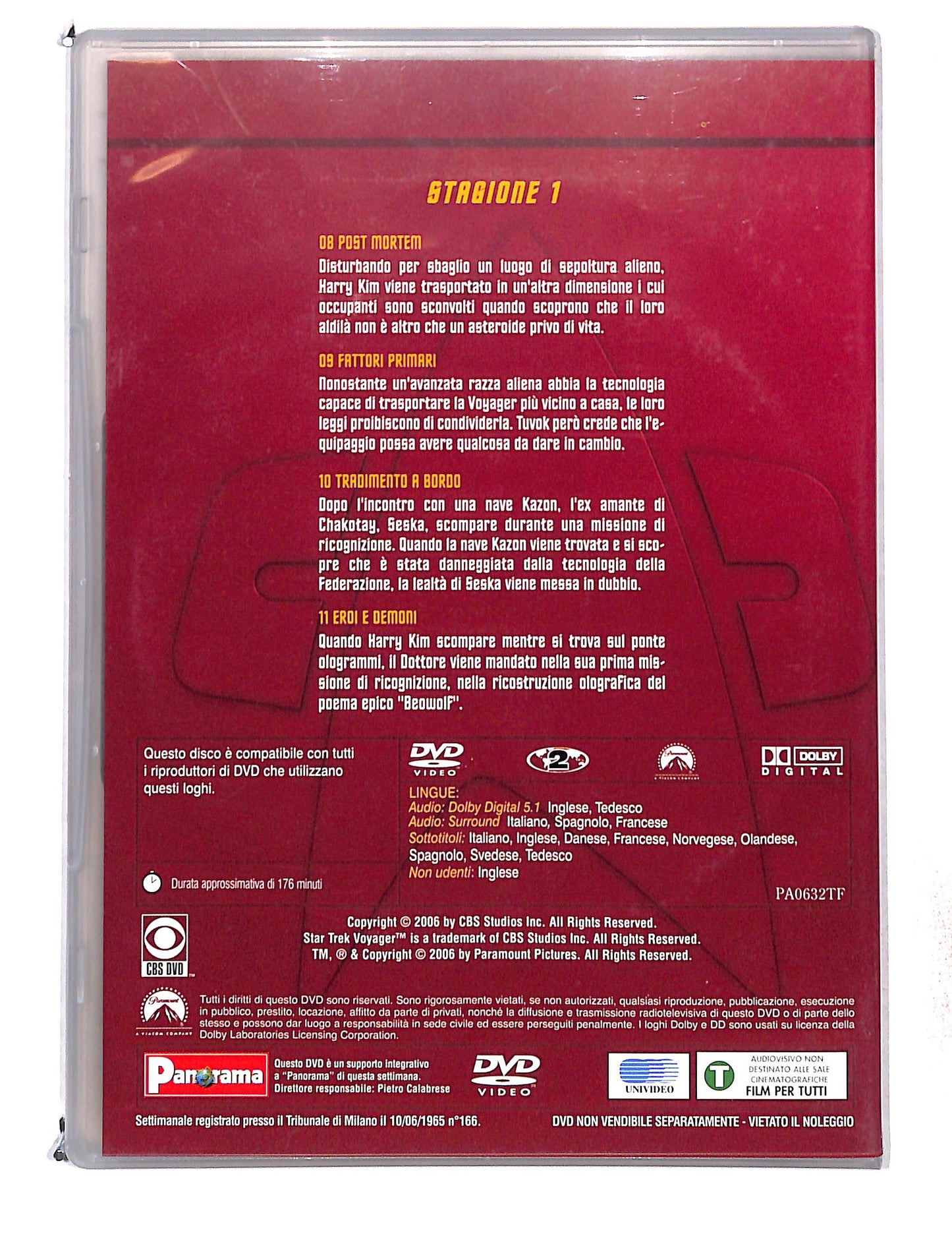 EBOND Star trek voyager stagione 1 disco 3 EDITORIALE DVD DB761419