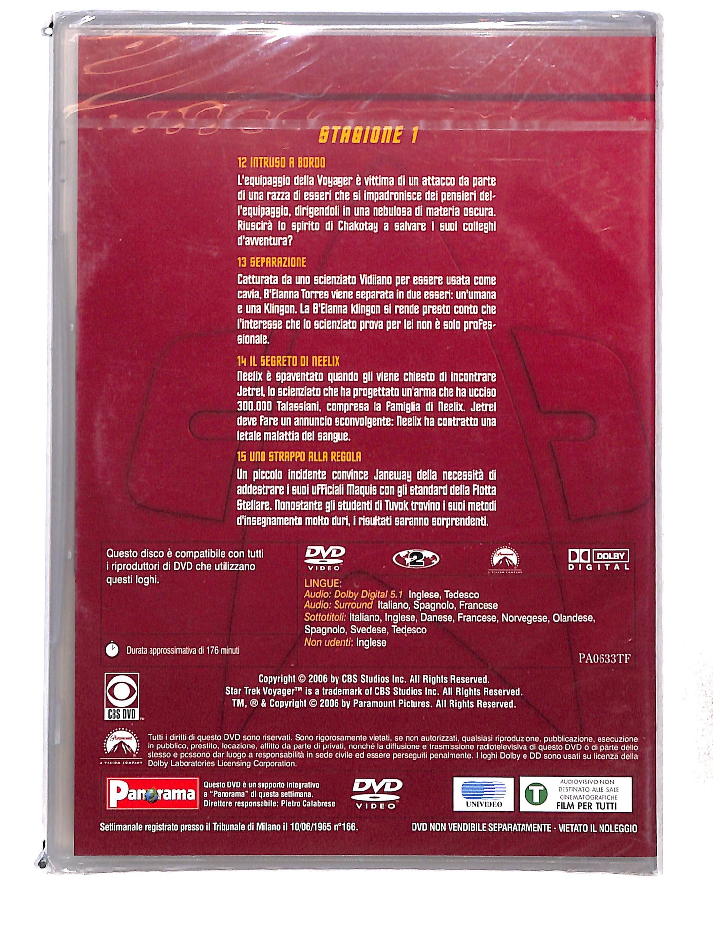 EBOND Star trek voyager stagione 1 disco 4 episodi 12-15 DVD DB761420