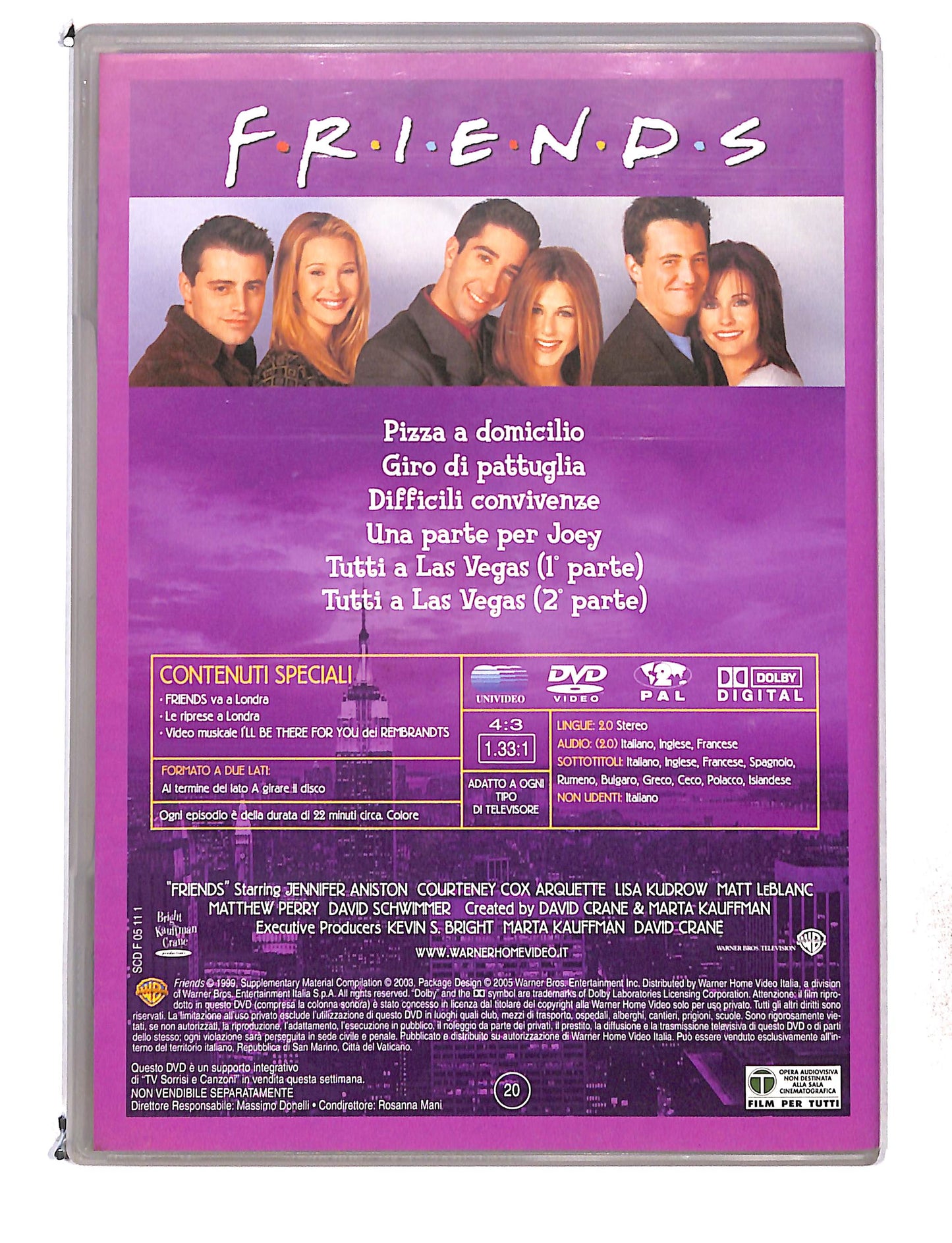 EBOND Friends stagione 5 episodi 19-24 EDITORIALE DVD DB761425