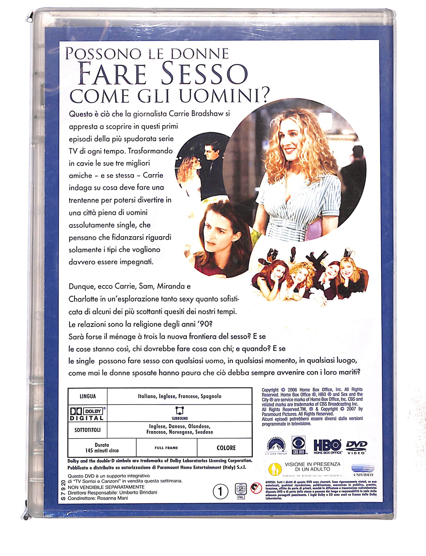 EBOND Sex and the City Stagione 1 disco uno episodi 1-6 EDITORIALE DVD DB761435