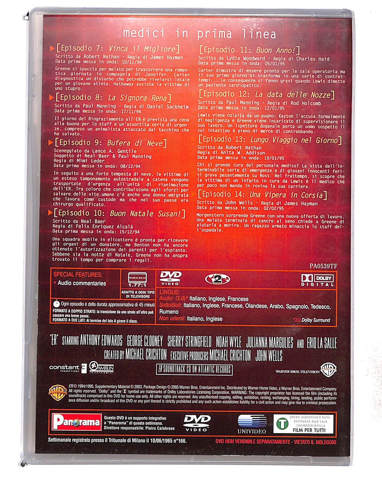 EBOND ER Medici In Prima Linea Anno 1 disco 2 epis.7-14 DVD DB761441