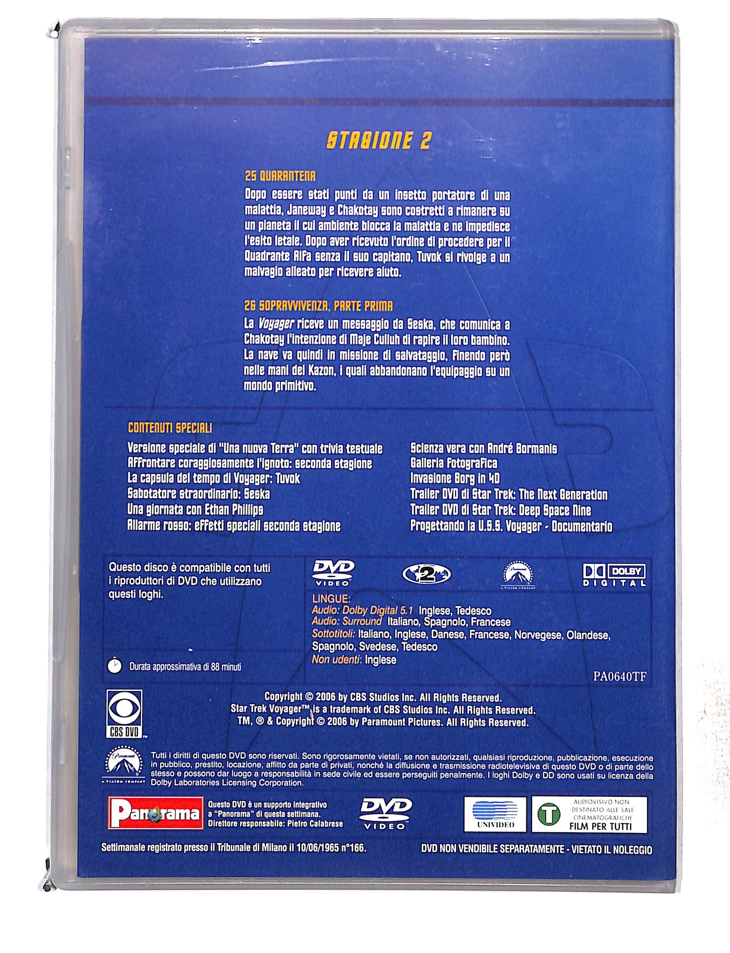 EBOND Star trek voyager stagione 2 disco7 eps 25-26 EDITORIALE DVD DB761465