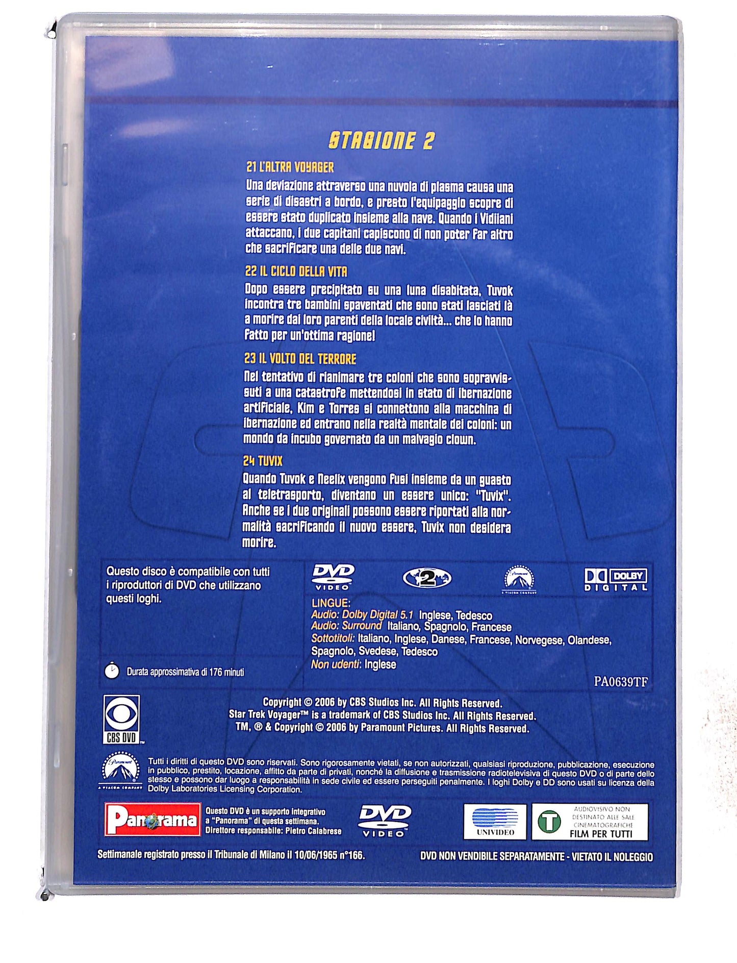 EBOND Star Trek Voyager Stagione 2 disco 6 eps 21-24 DVD DB761466