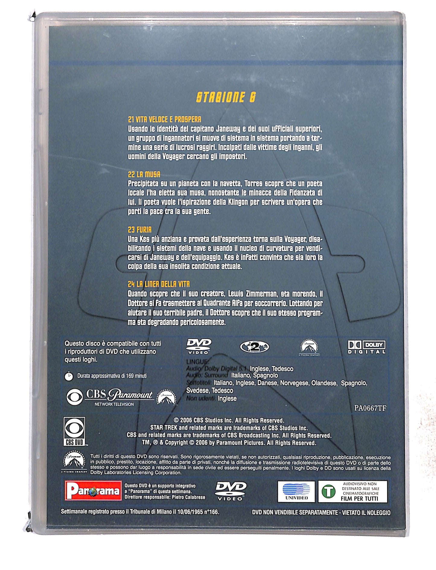 EBOND Star trek voyager stagione 6 disco 6 eps 21-24 EDITORIALE DVD DB761470