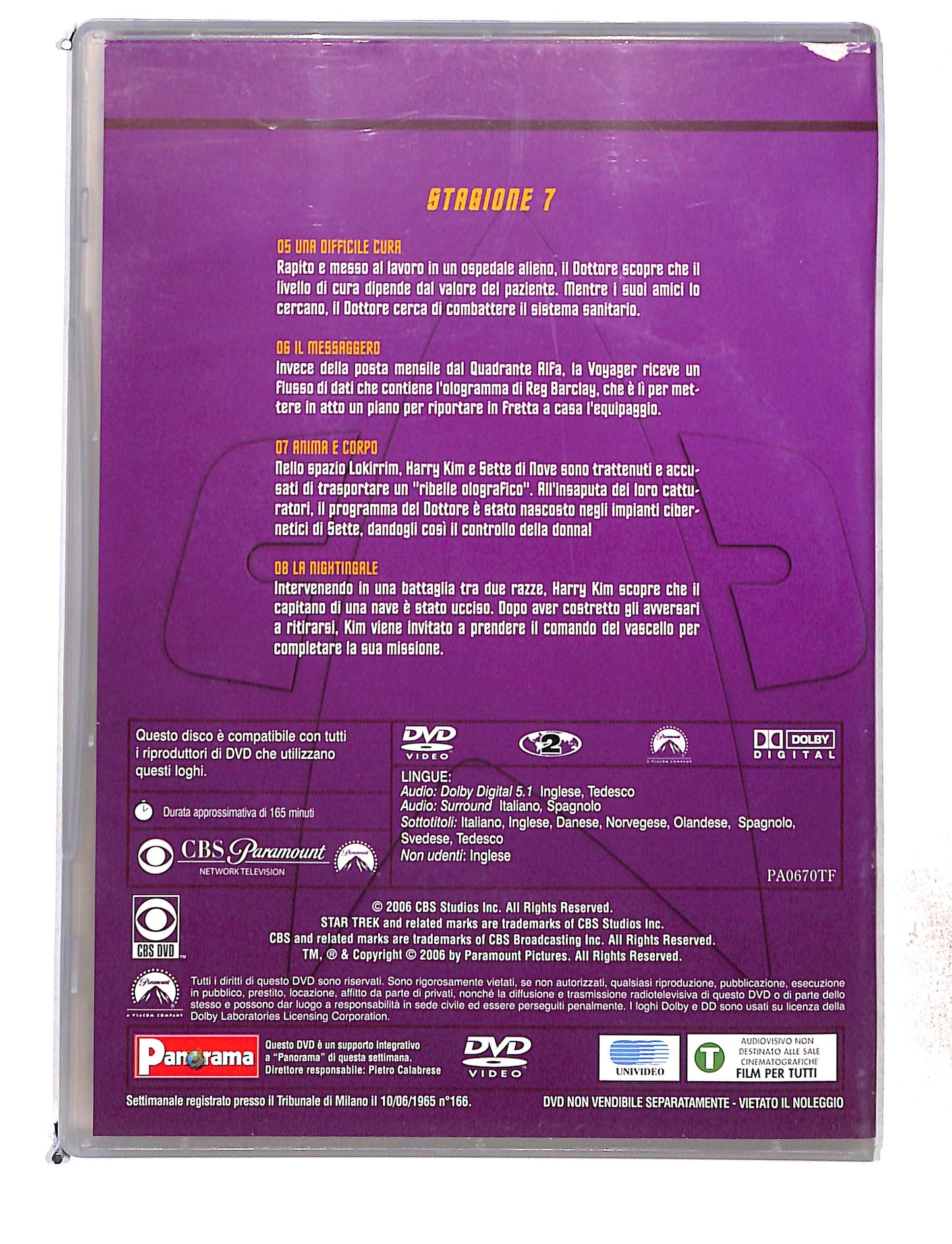 EBOND Star Trek Voyager Stagione 7 disco 2 eps 5-8 EDITORIALE DVD DB761481