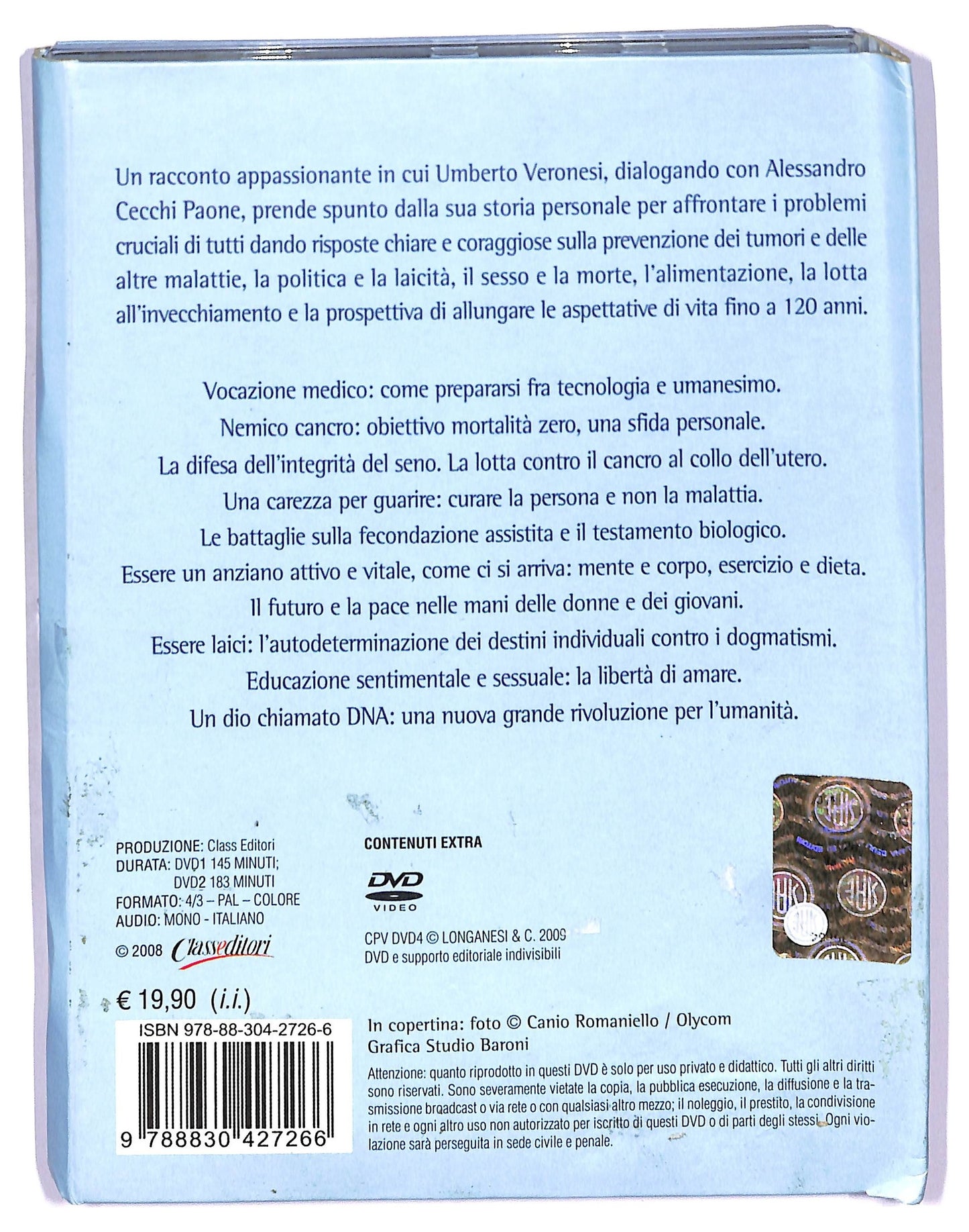 EBOND Umberto Veronesi Una vita per la scienza Con 2 DVD DB763342