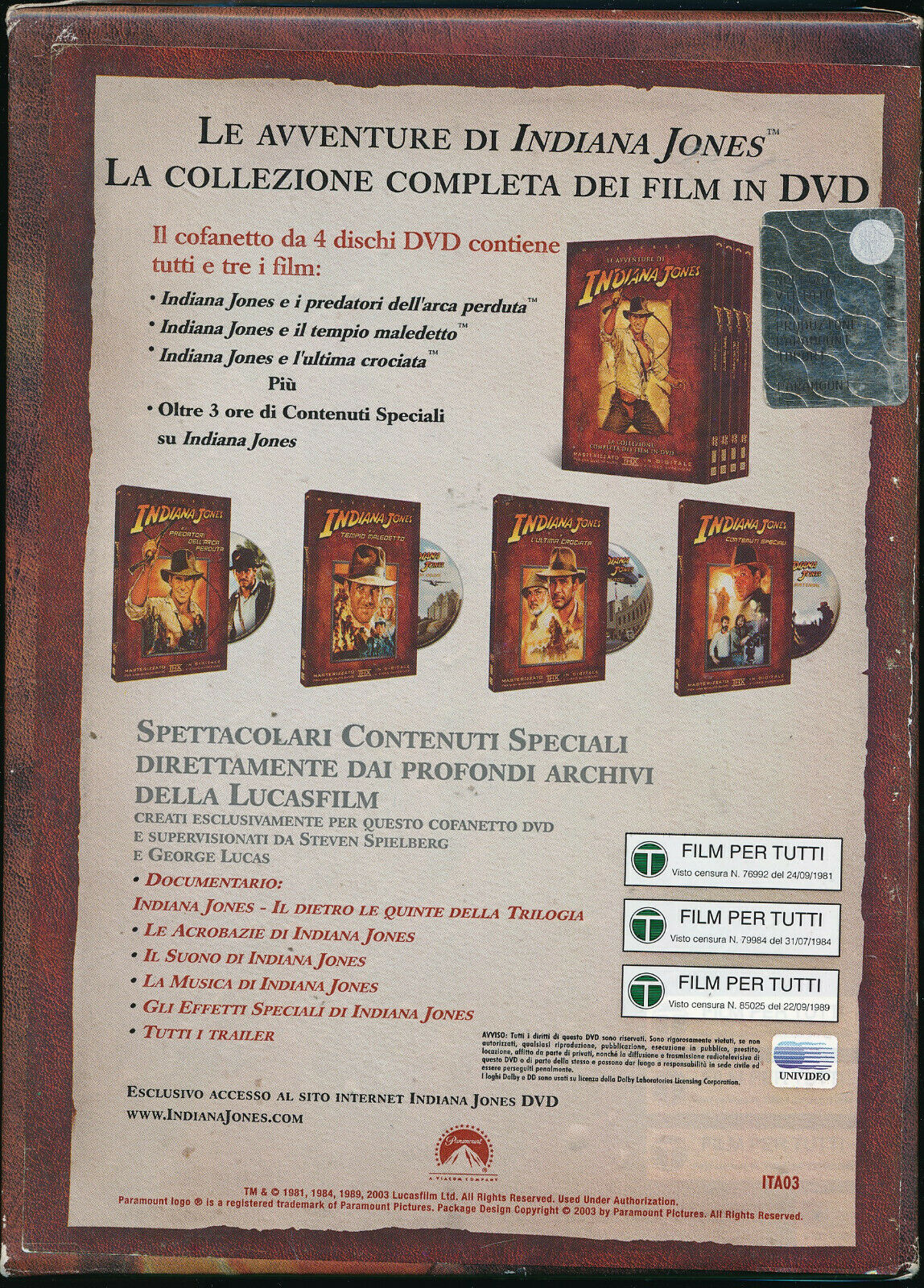 EBOND Le Avventure Di Indiana Jones DVD DB763347