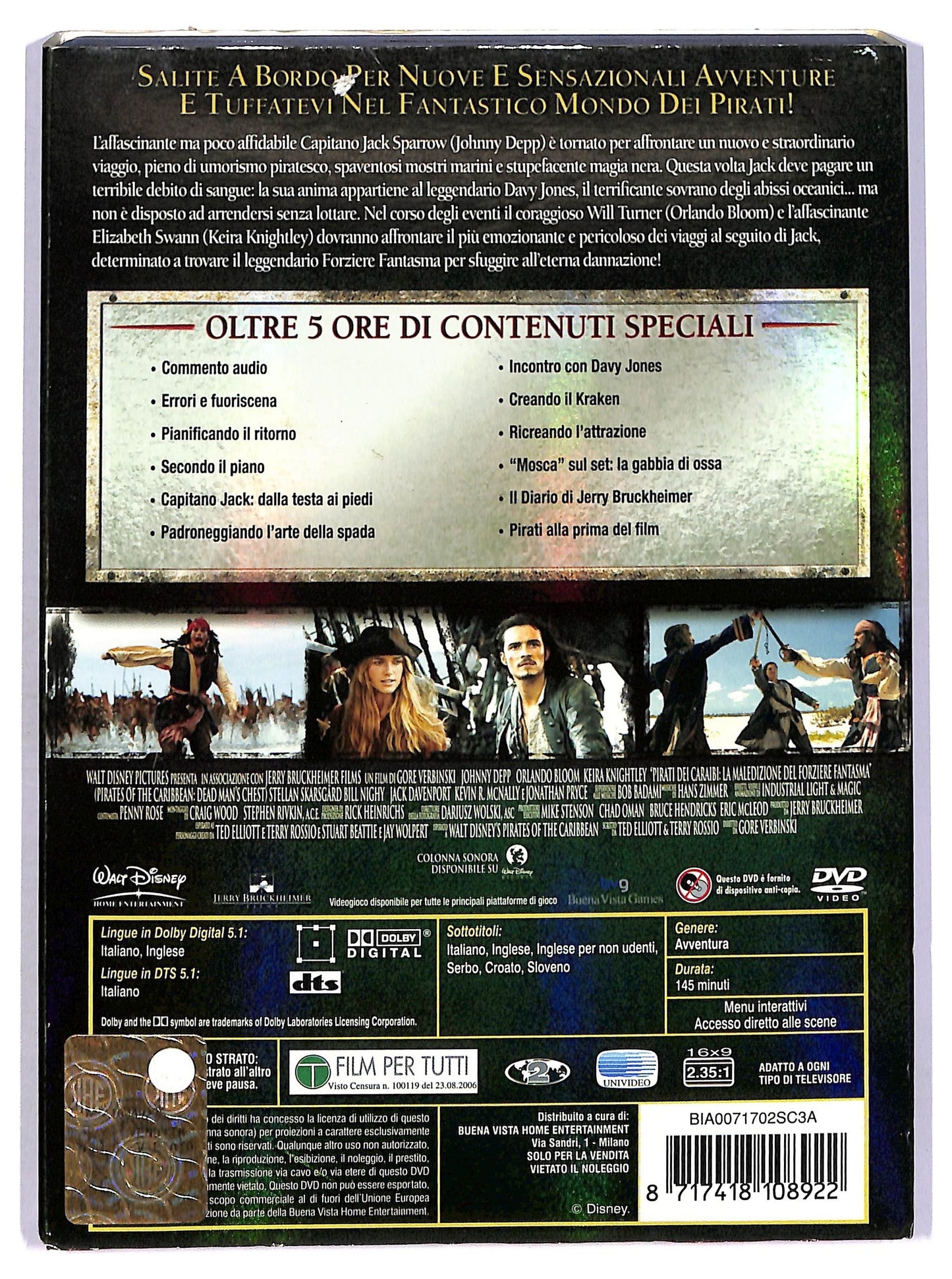 EBOND Pirati Dei Caraibi La Maledizione Del Forziere Fantasma (2) DVD DB763632