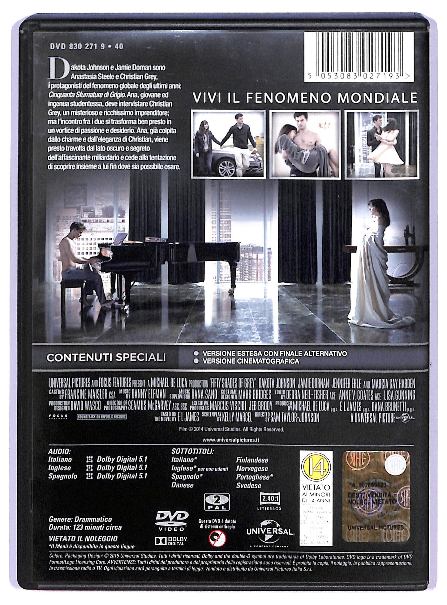 EBOND Cinquanta sfumature di grigio - Versione Estesa DVD DB763654