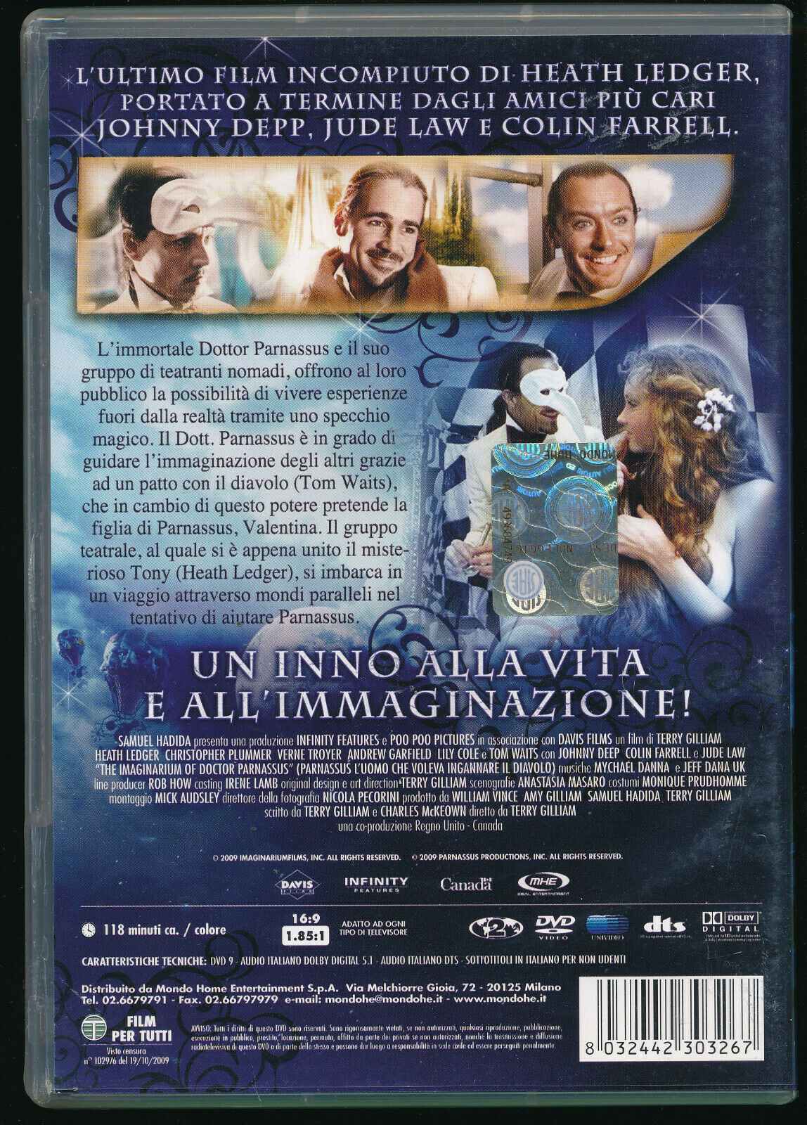 EBOND Parnassus L'uomo Che Voleva Ingannare Il Diavolo NOLEGGIO DVD DB763802
