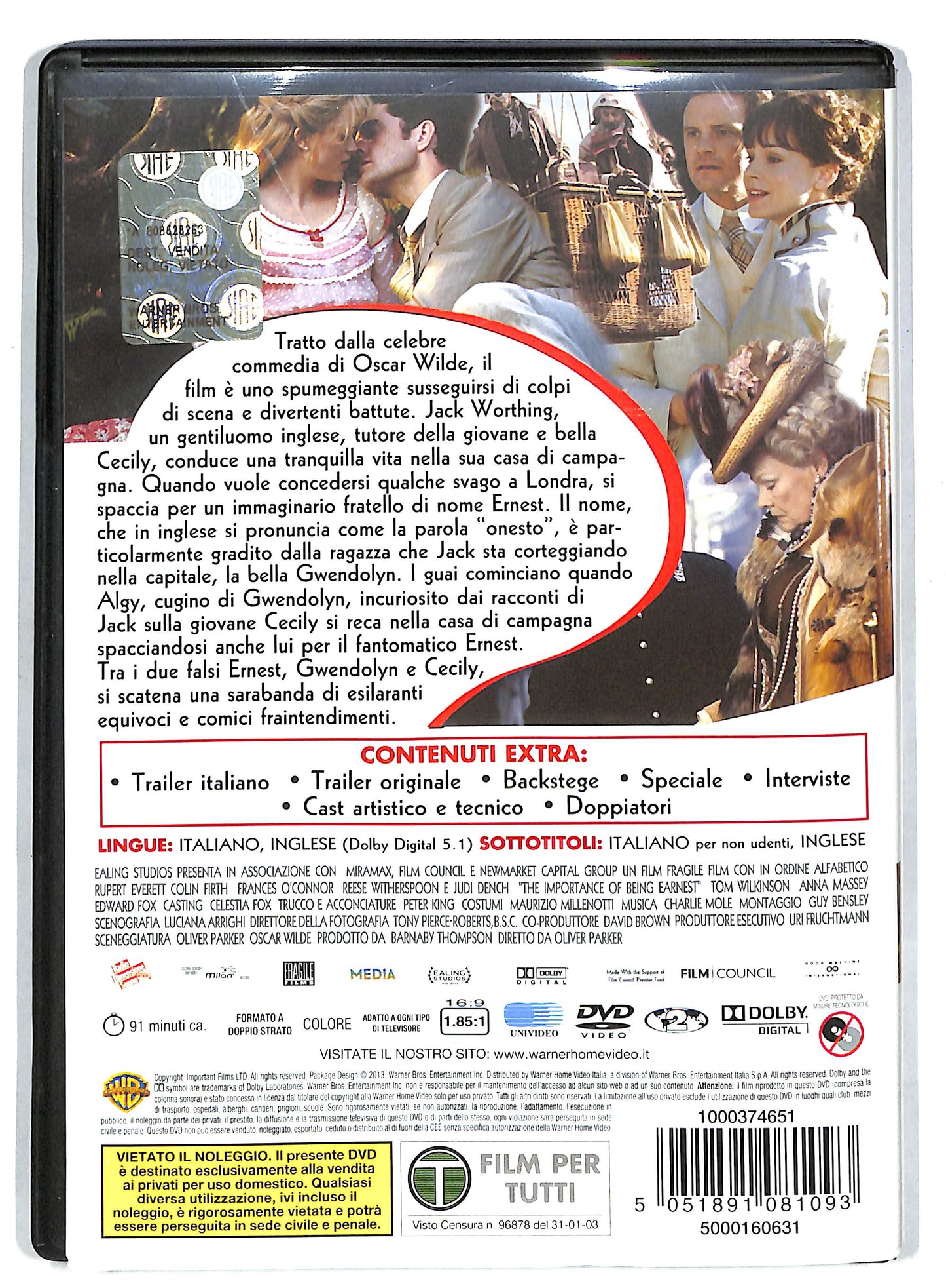 EBOND L'importanza di chiamarsi Ernest DVD DB765655