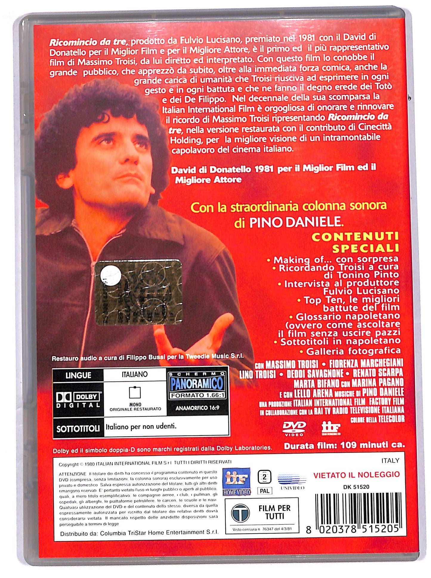 EBOND ricomincio da tre DVD DB765949
