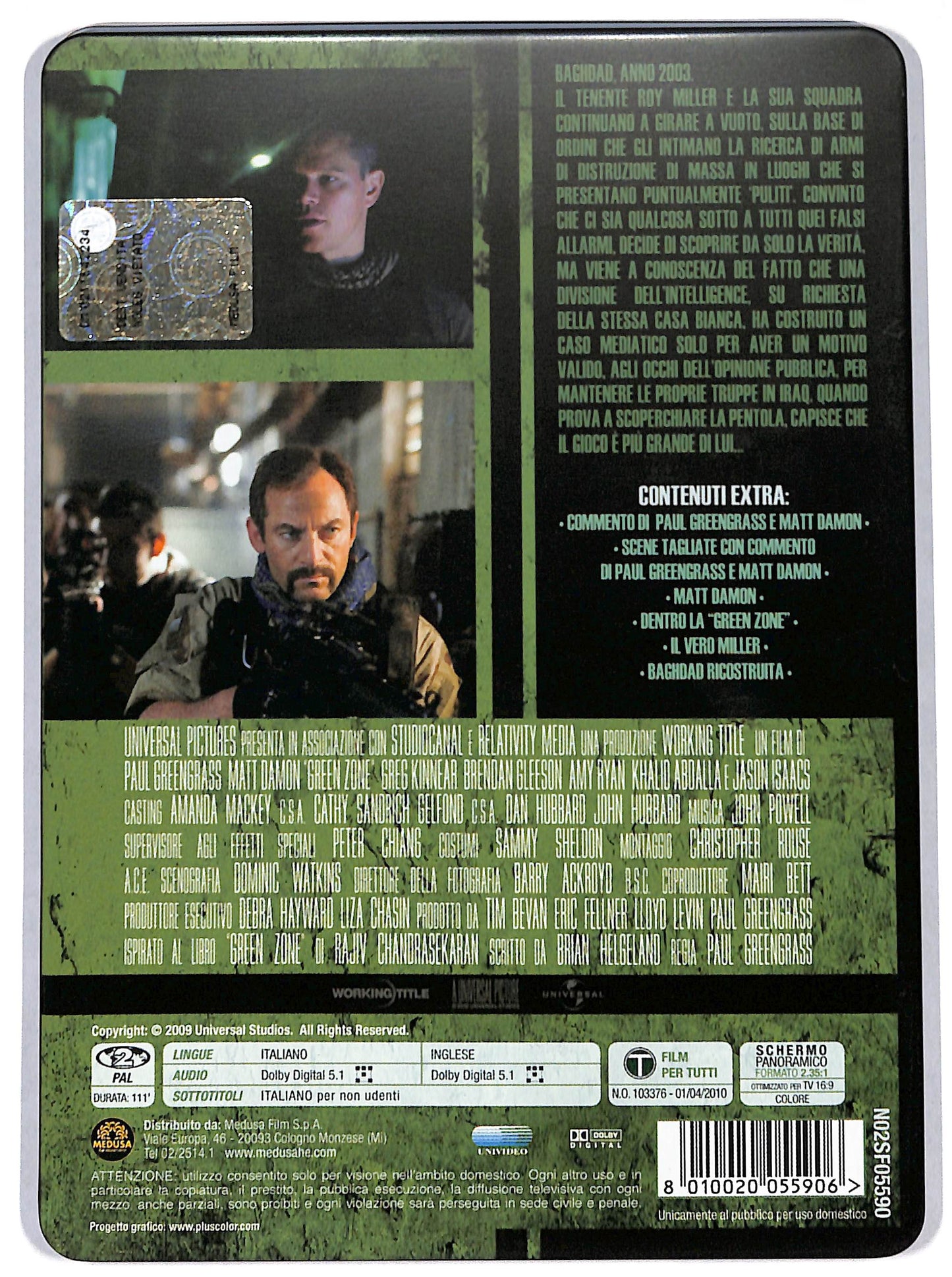 EBOND green zone STEELBOOK DVD DB766422