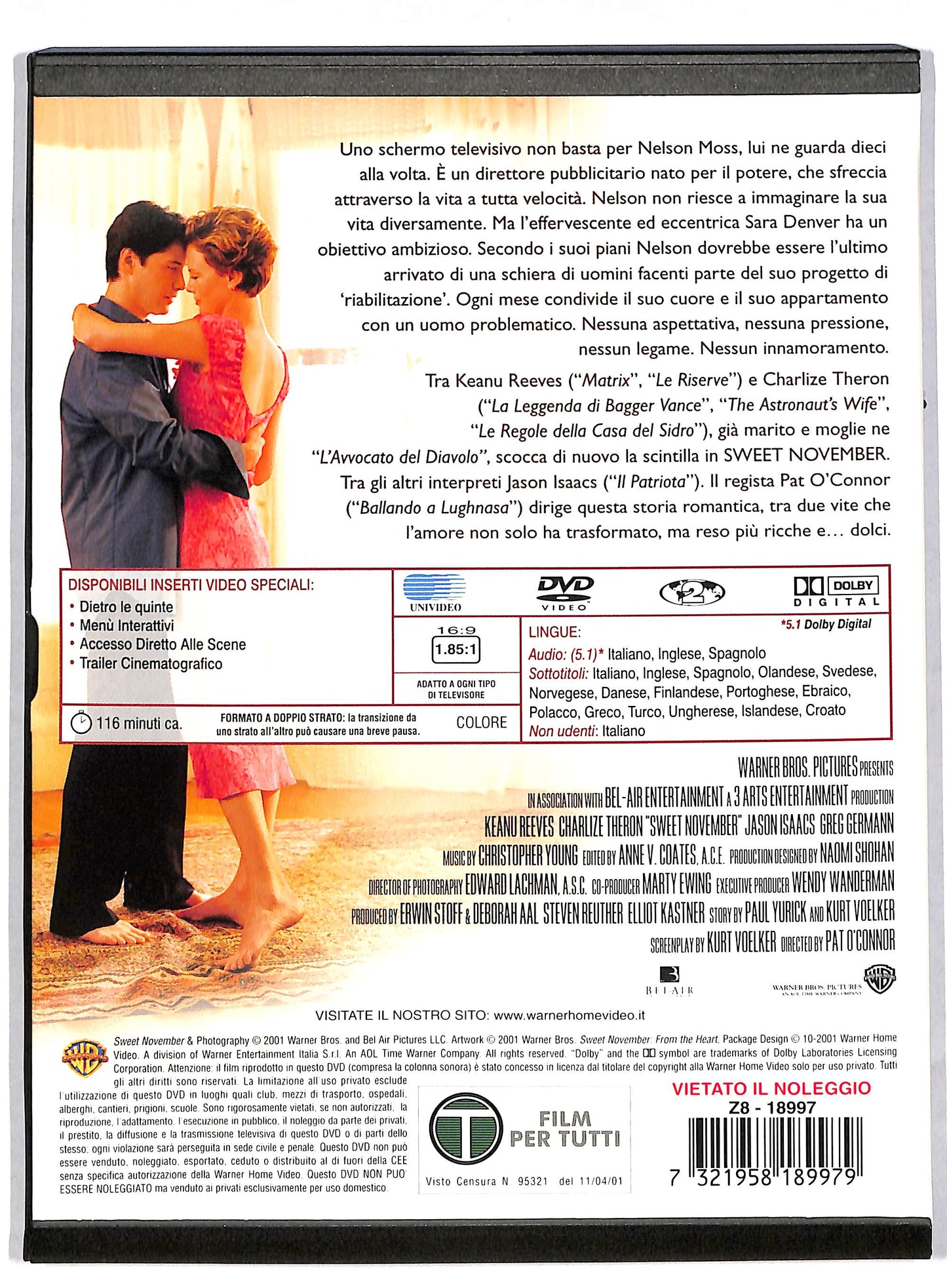 EBOND Sweet november - dolce novembre SNAPPER NOLEGGIO DVD DB766817
