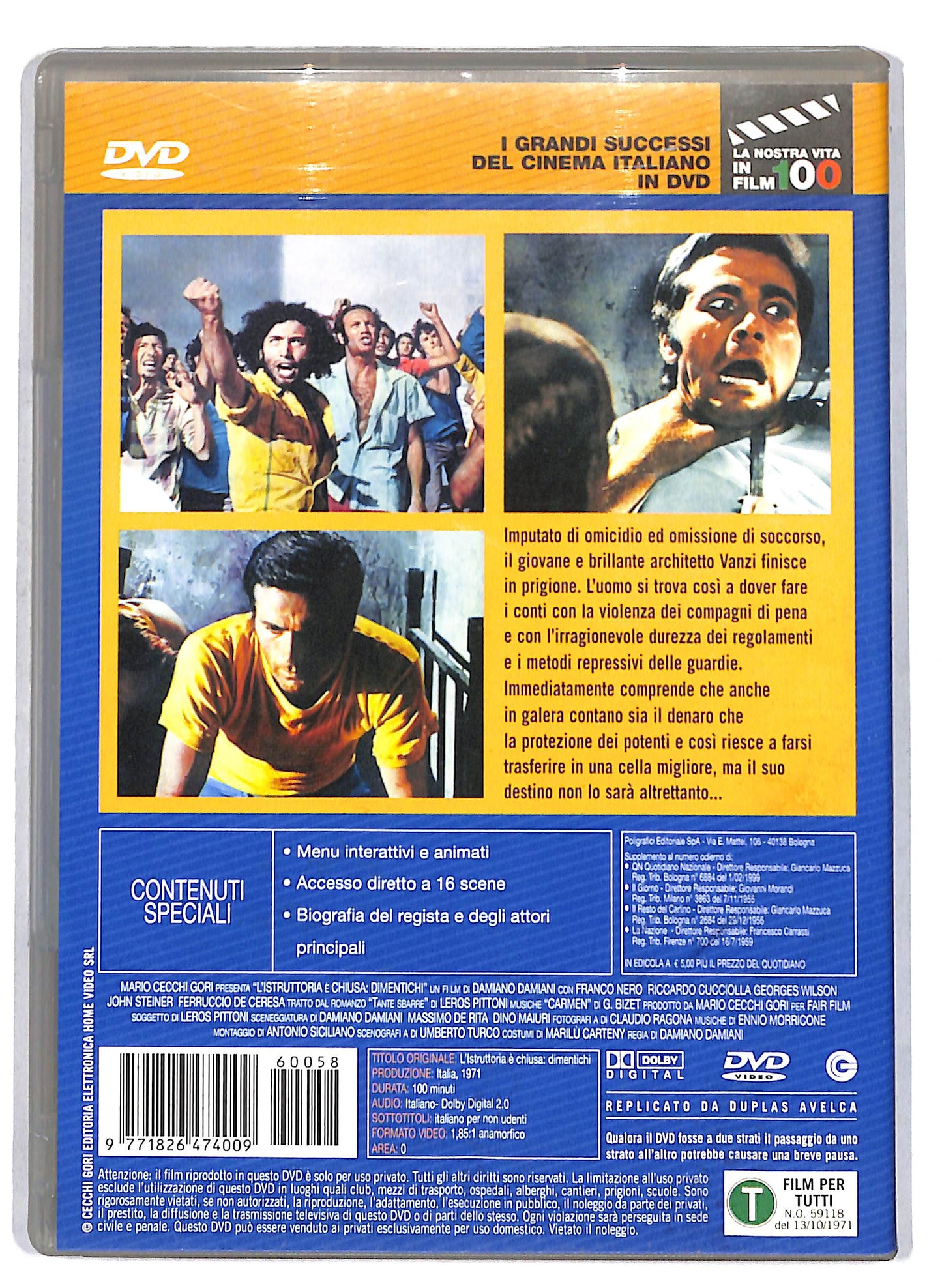 EBOND L'istruttoria e chiusa: dimentichi vol 58 EDITORIALE DVD DB767340