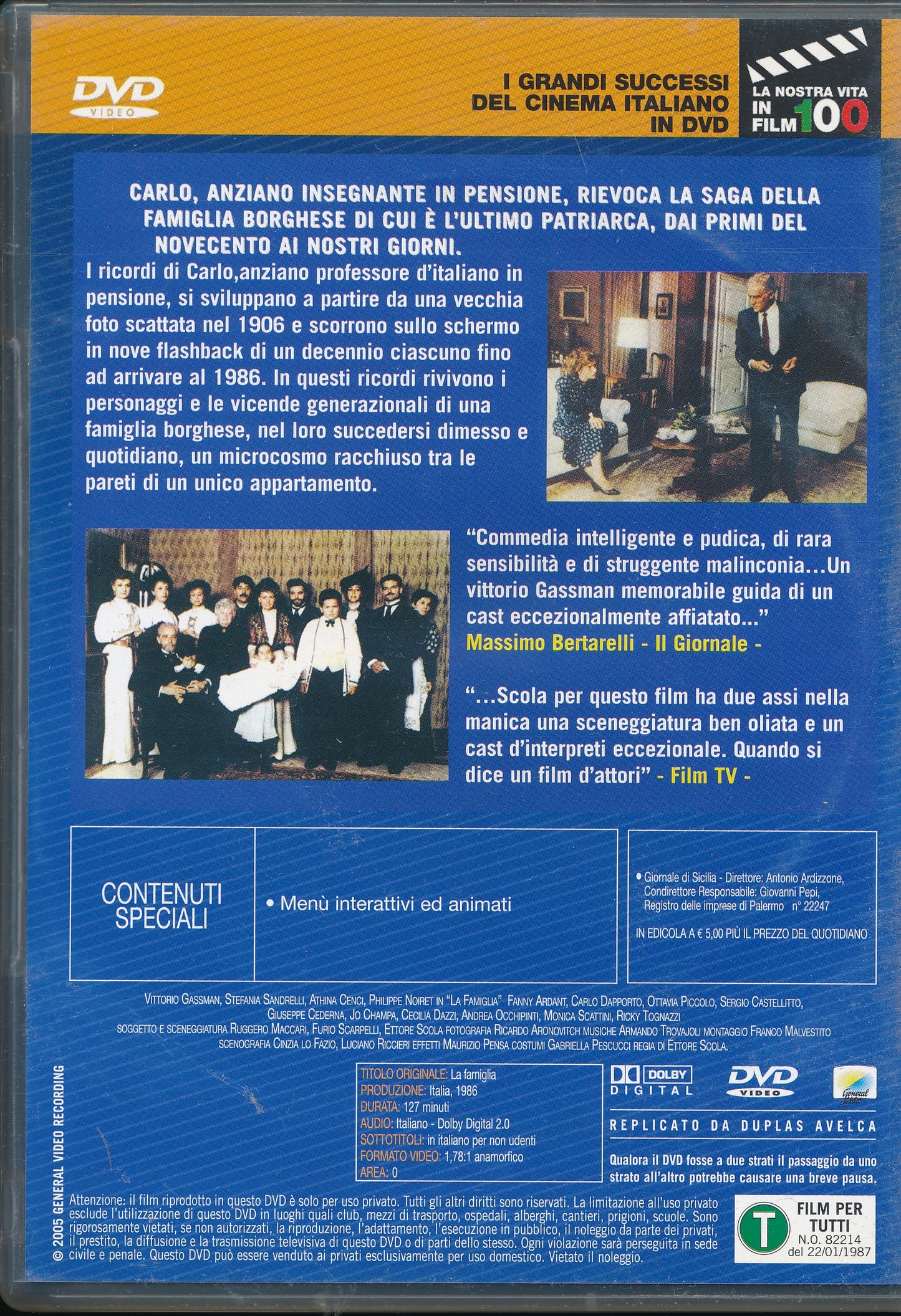 EBOND La Famiglia [Editoriale Giornale di Sicilia] DVD DB767351