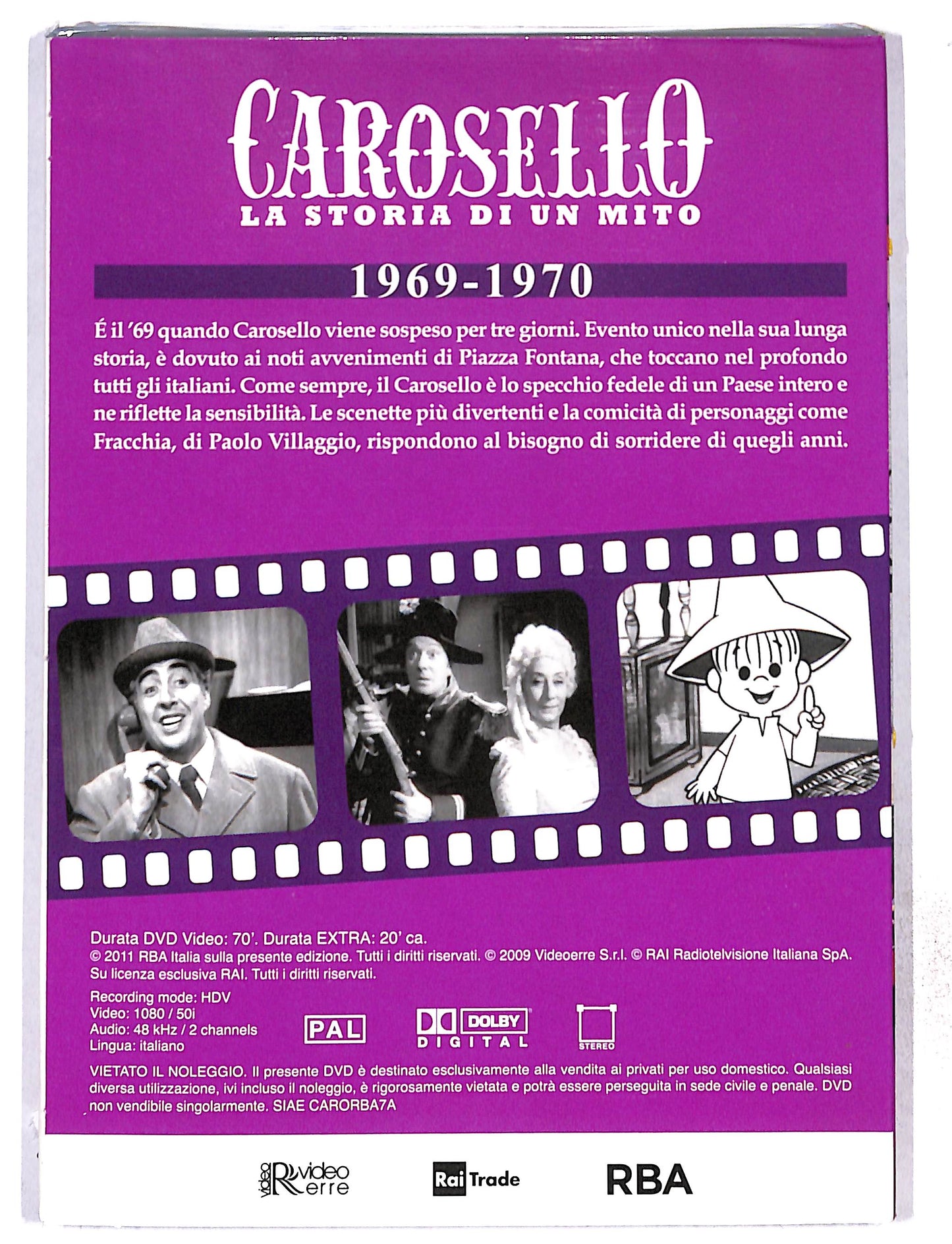 EBOND Carosello - la storia di un mito vol.7 - 1969-1970 EDITORIALE DVD DB768439
