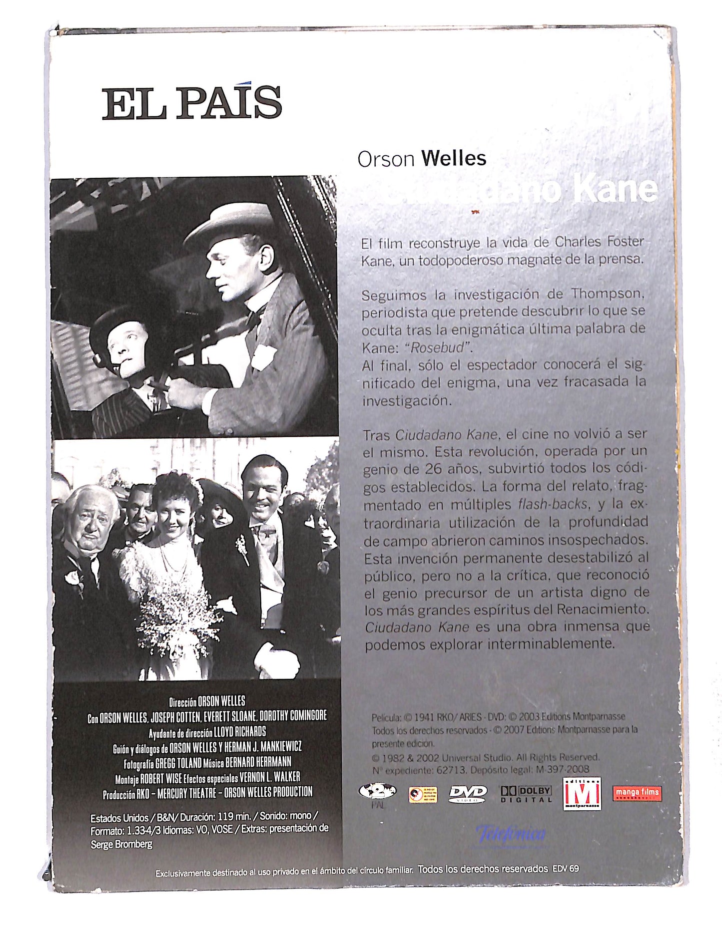 EBOND Orson Welles - Ciudadano Kane DIGIPACK DVD DB768443