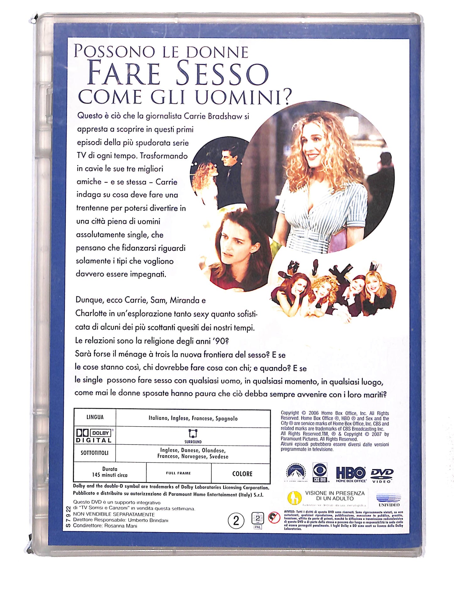 EBOND Sex and the city stagione 1 disco due episodi 7-12 EDITORIALE DVD DB768446