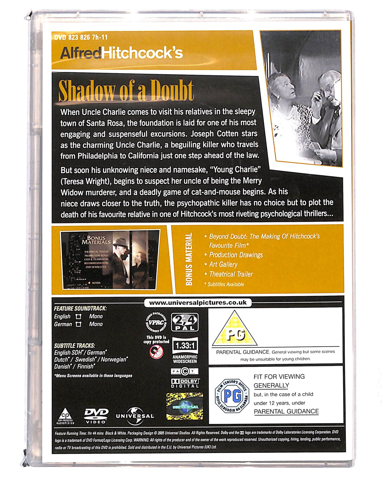 EBOND Alfred Hitchcock's - Shadow of a Doubt SLIMCASE DVD DB768630