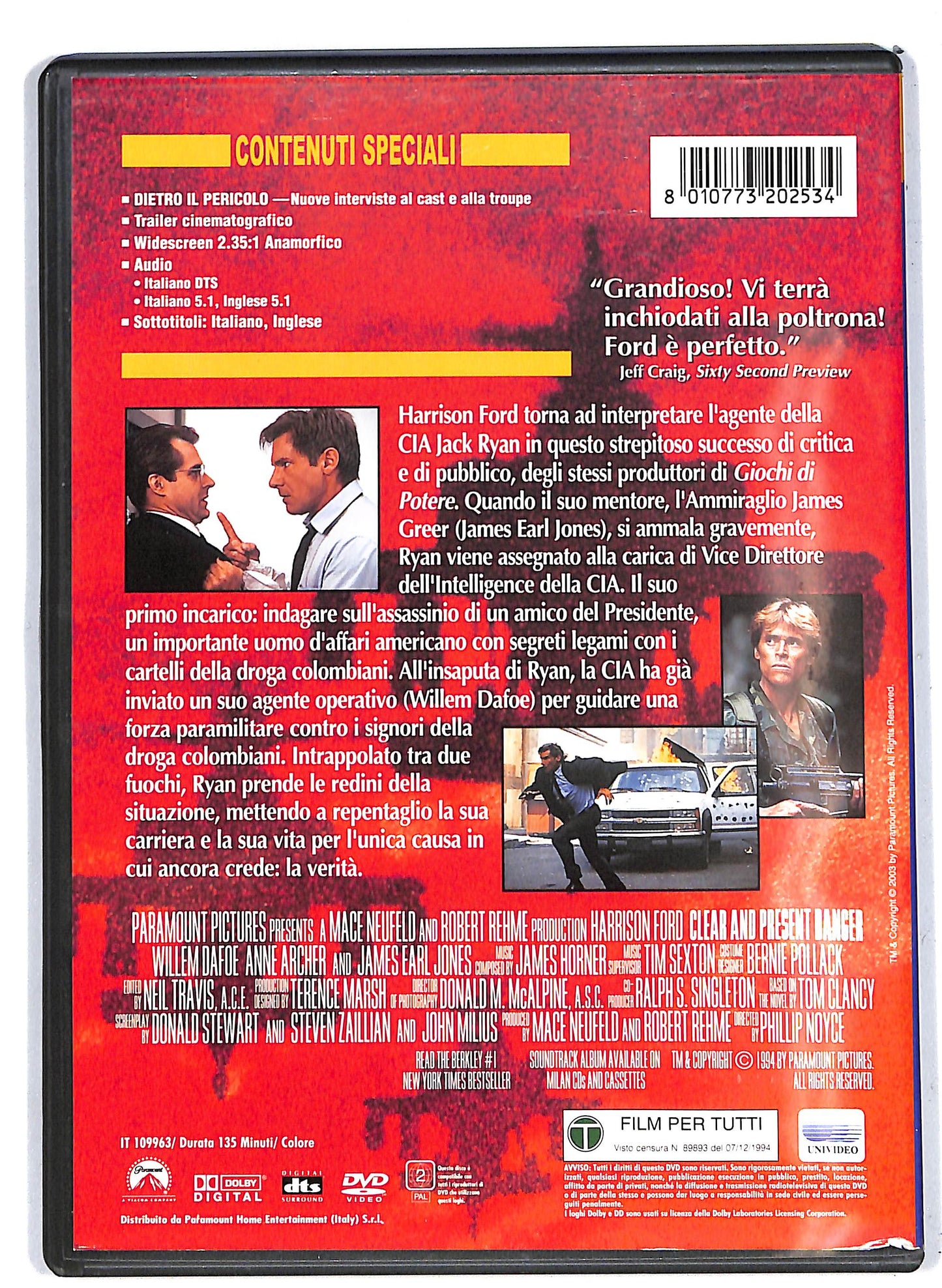 EBOND Sotto il segno del pericolo EDIZIONE SPECIALE DA COLLEZIONE DVD DB768853