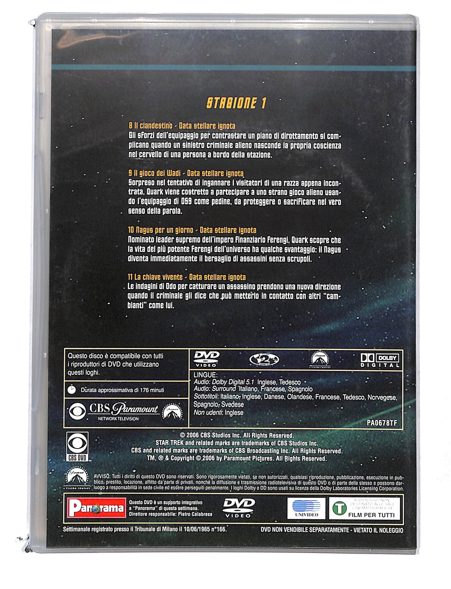 EBOND Star Trek Deep Space Nine Stagione 1 eps 8-11 DVD DB769134