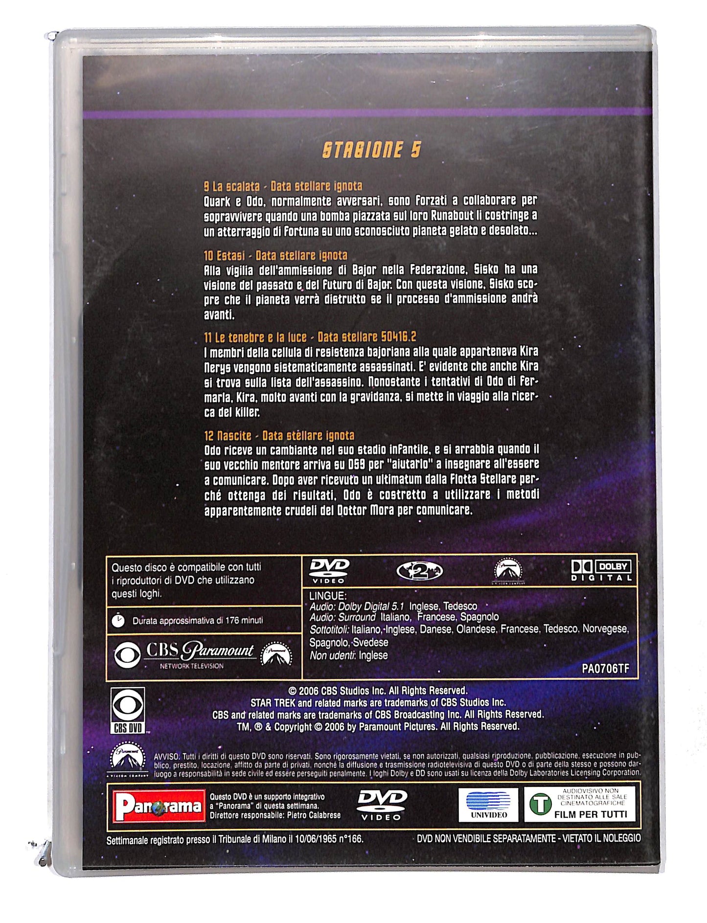 EBOND StarTrek deep space nine stagione 5 disco 3 eps 9-12 DVD DB769138