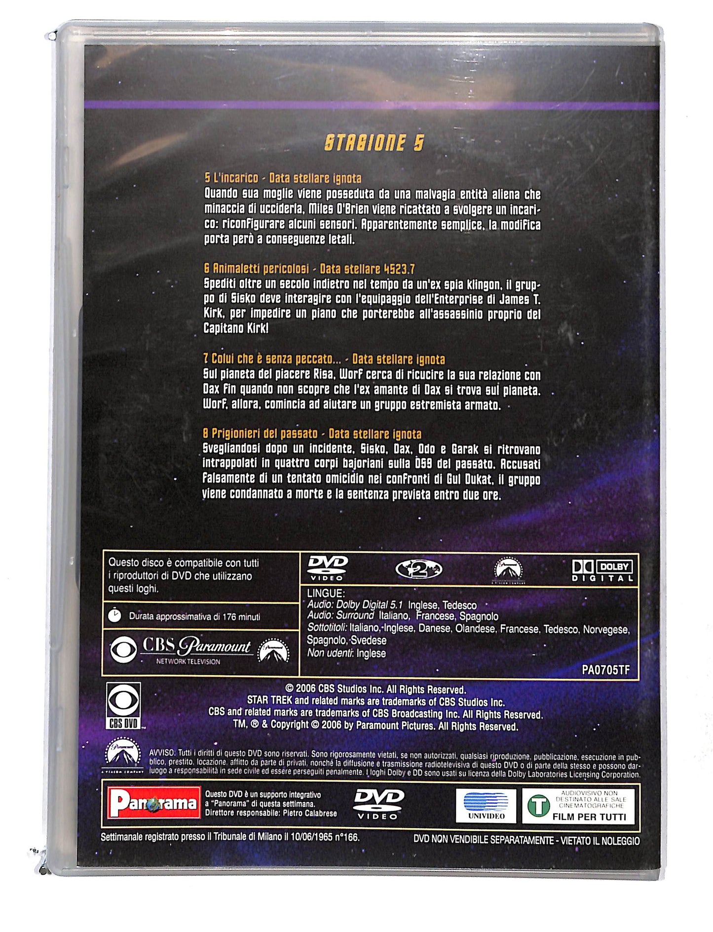 EBOND StarTrek deep space nine stagione 5 disco 2 eps 5-8 DVD DB769139