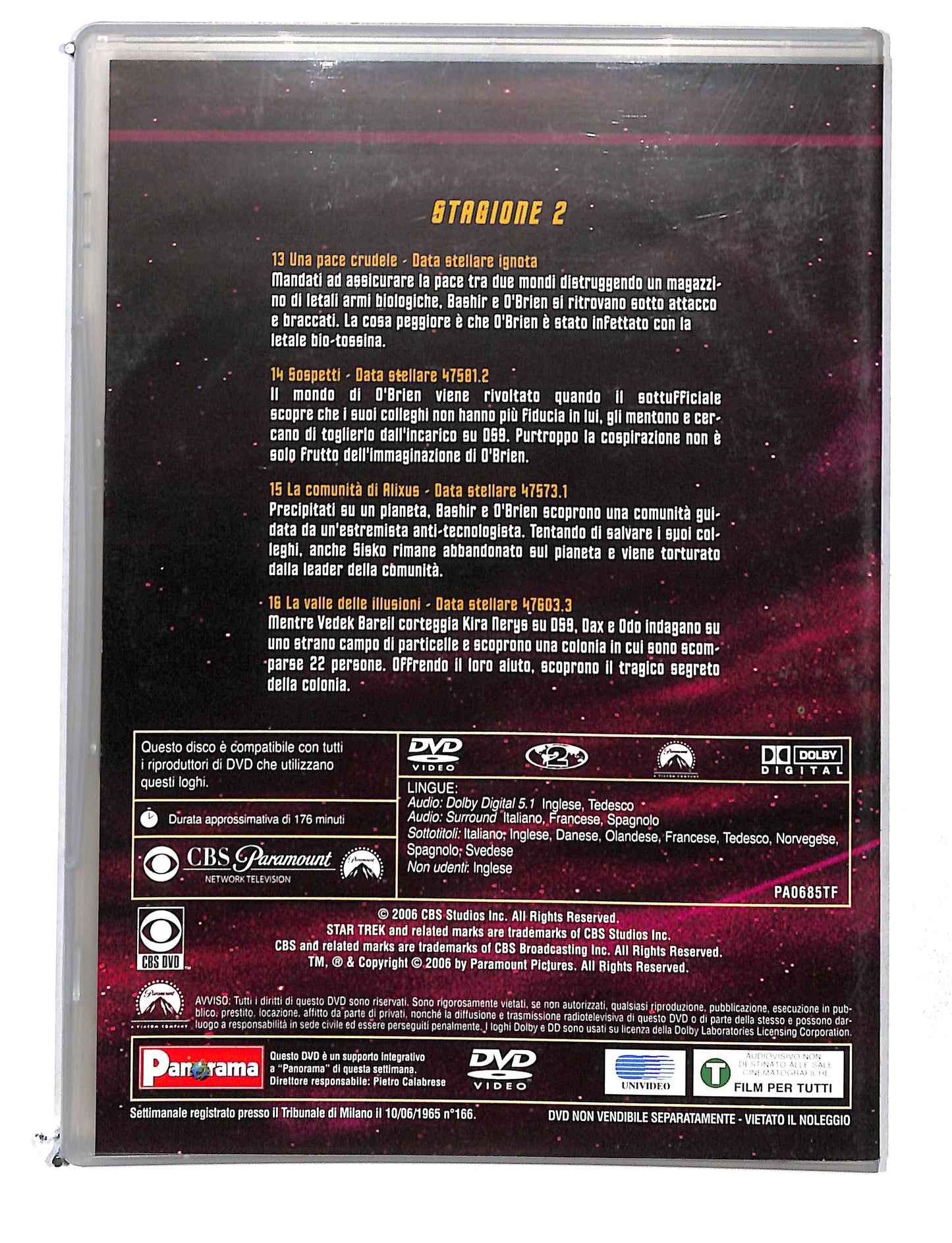 EBOND Star trek Deep space nine stagione 2 disco 4 eps 13-16 DVD DB769147