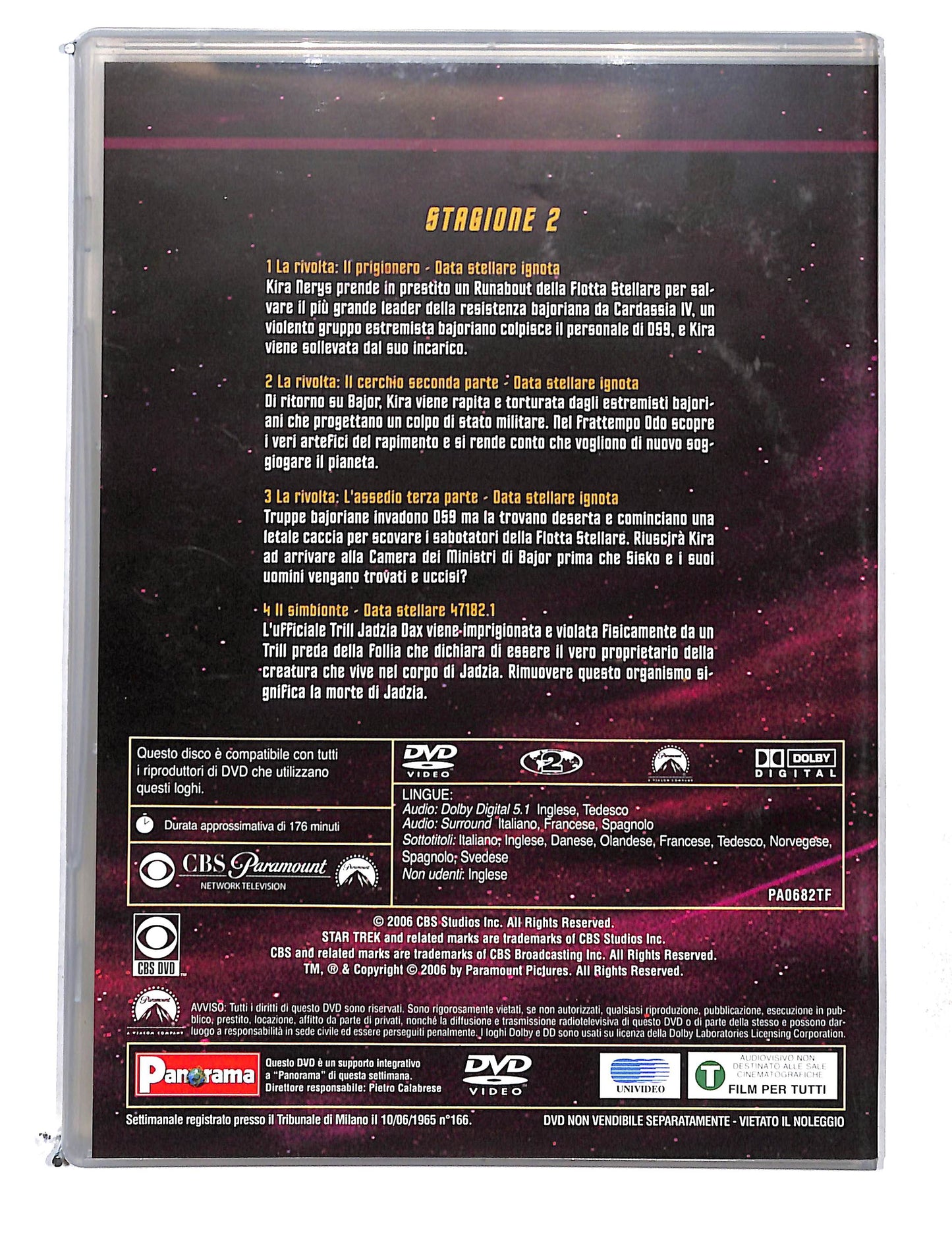 EBOND Star trek Deep space nine stagione 2 disco 1 eps 1- 4 DVD DB769150