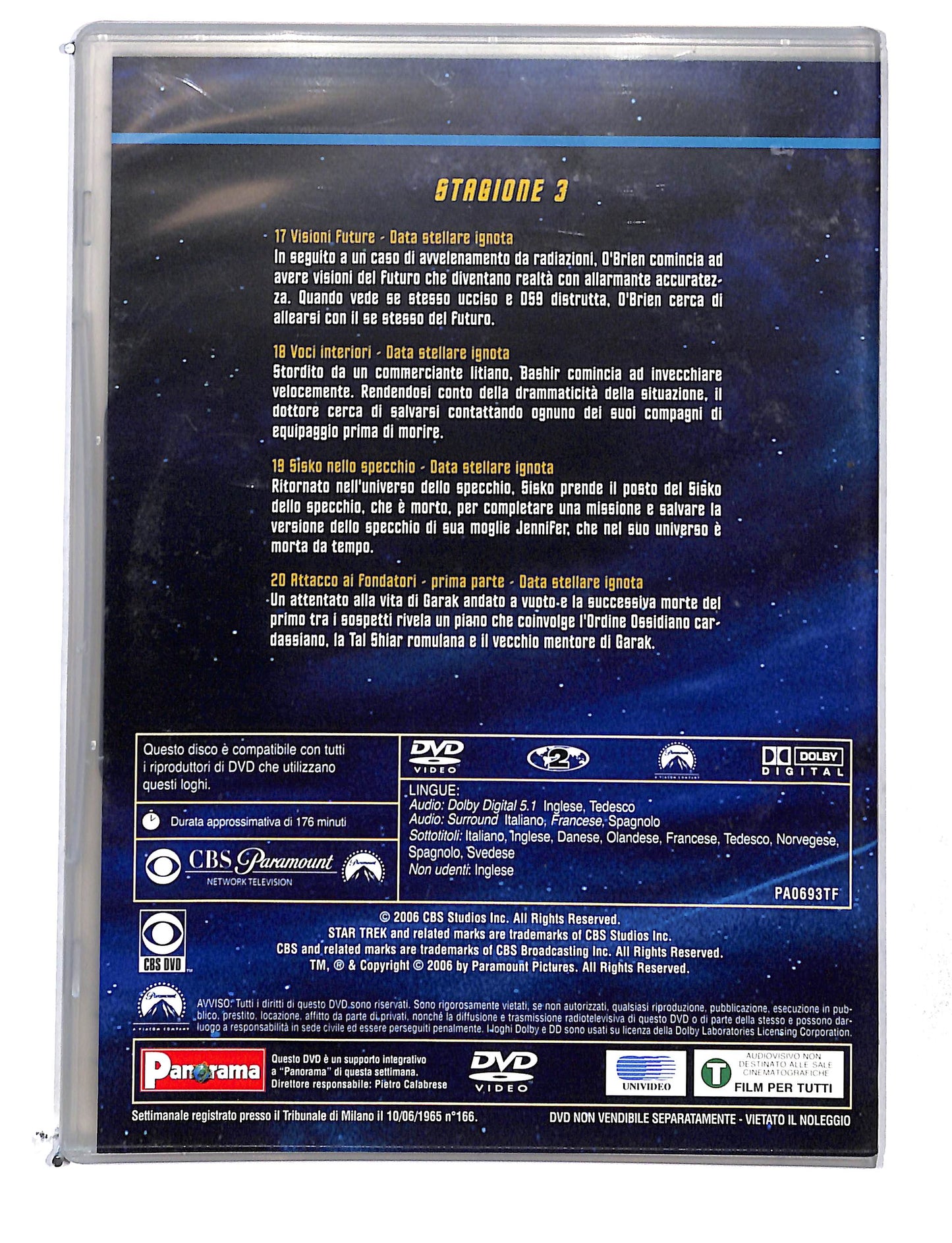 EBOND Star trek deep space nine stagione 3 disco 5 eps 17-20 DVD DB769153