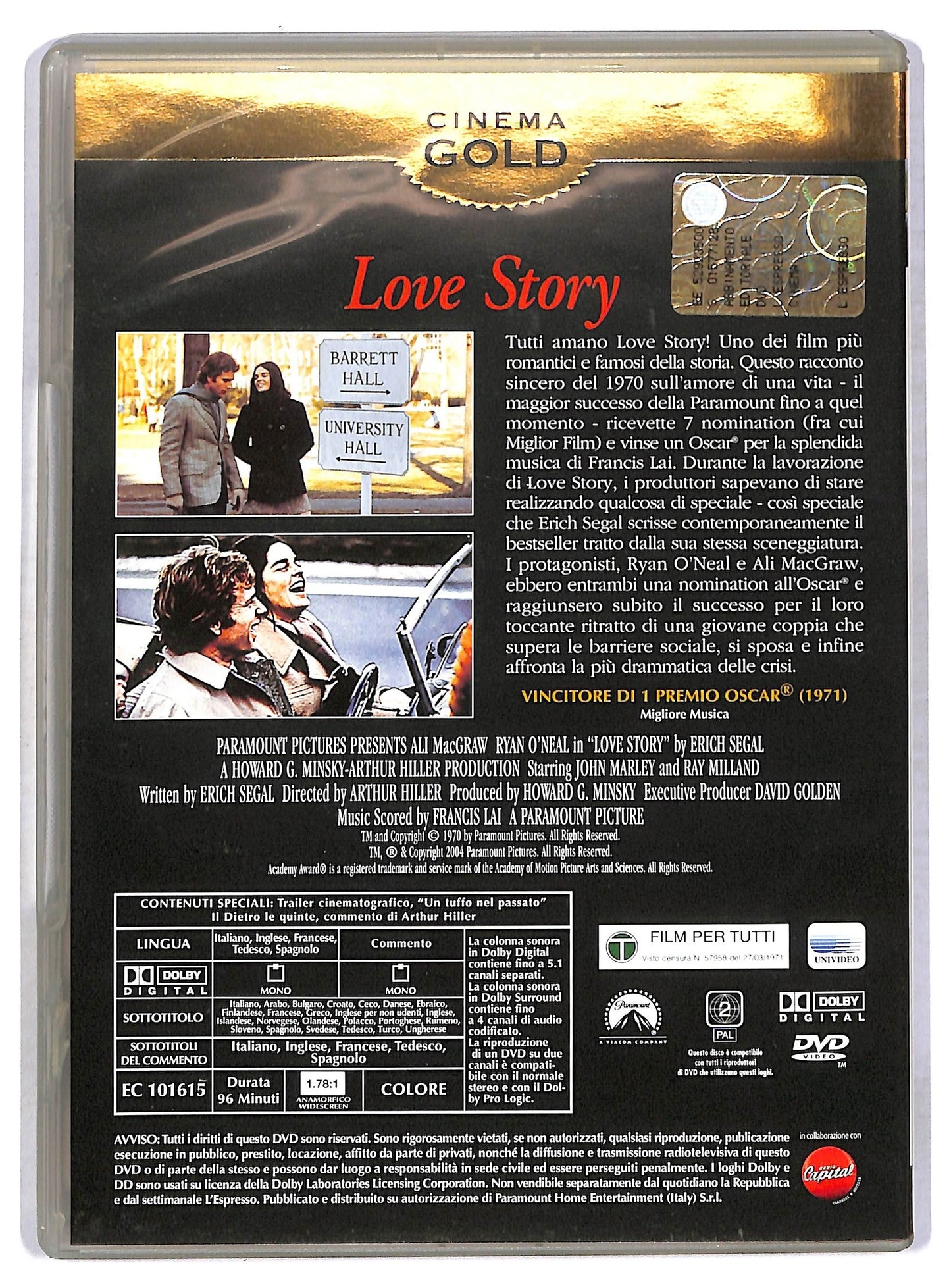 EBOND Love Story EDITORIALE DVD DB769350
