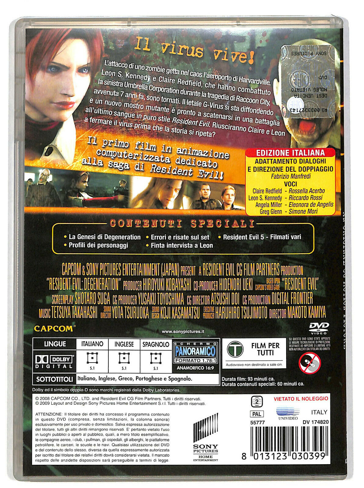 EBOND Resident Evil - Degeneration NOLEGGIO DVD DB769660
