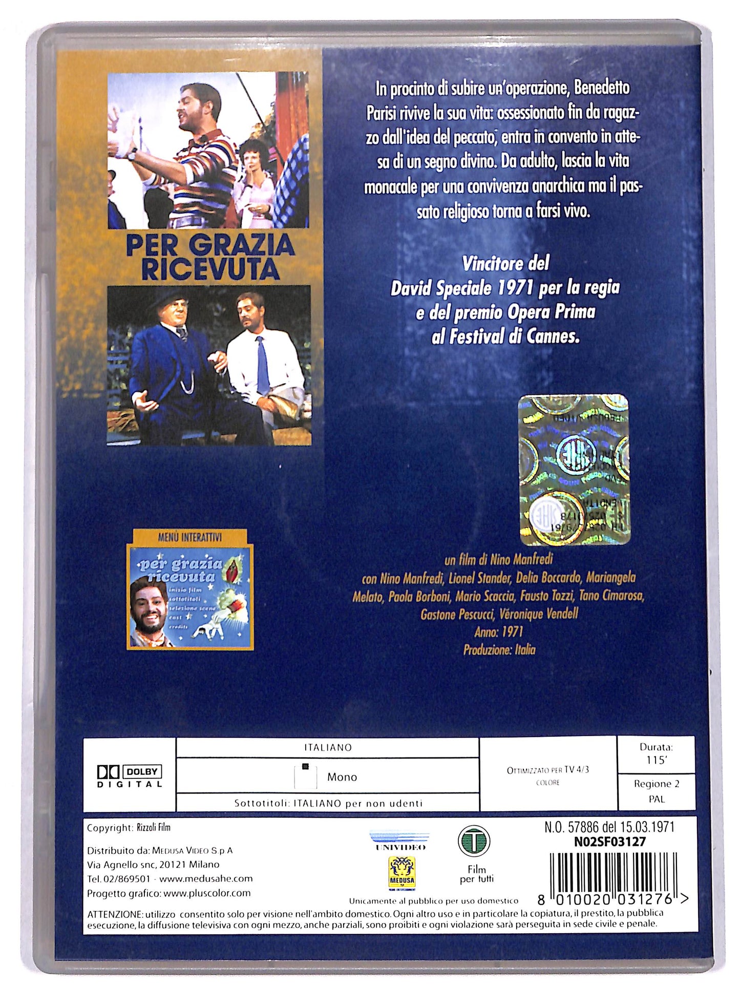 EBOND per grazia ricevuta DVD DB770152