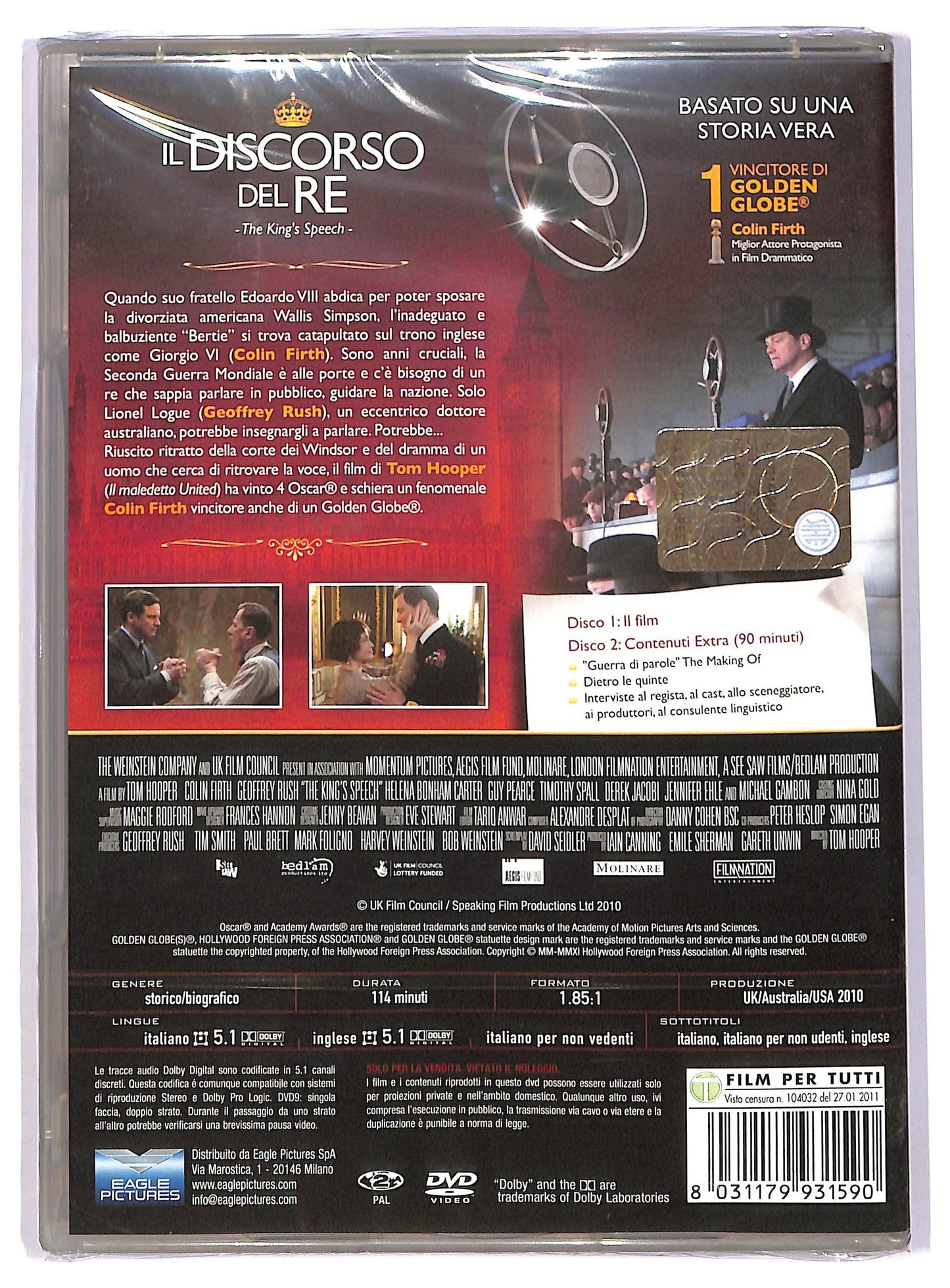 EBOND Il Discorso Del Re DVD DB770348