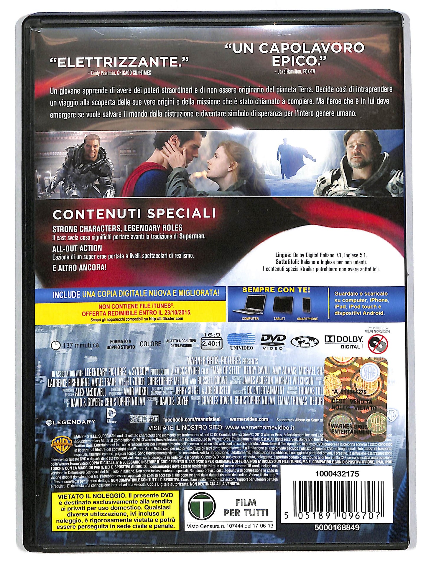 EBOND L' uomo d'acciaio Edizione speciale 2 Dischi DVD DB770364