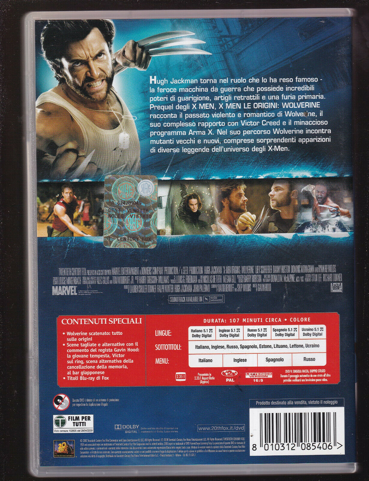 EBOND x Men Le Origini Wolverine DVD DB770819
